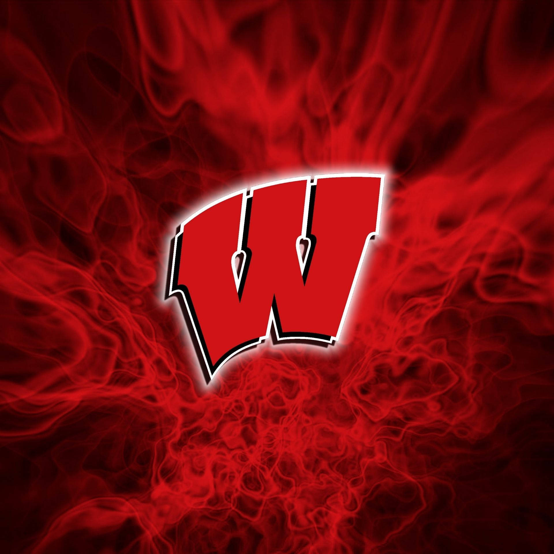 University Of Wisconsin-madison, Smoke Red, W logo, Full HD Desktop Wallpaper