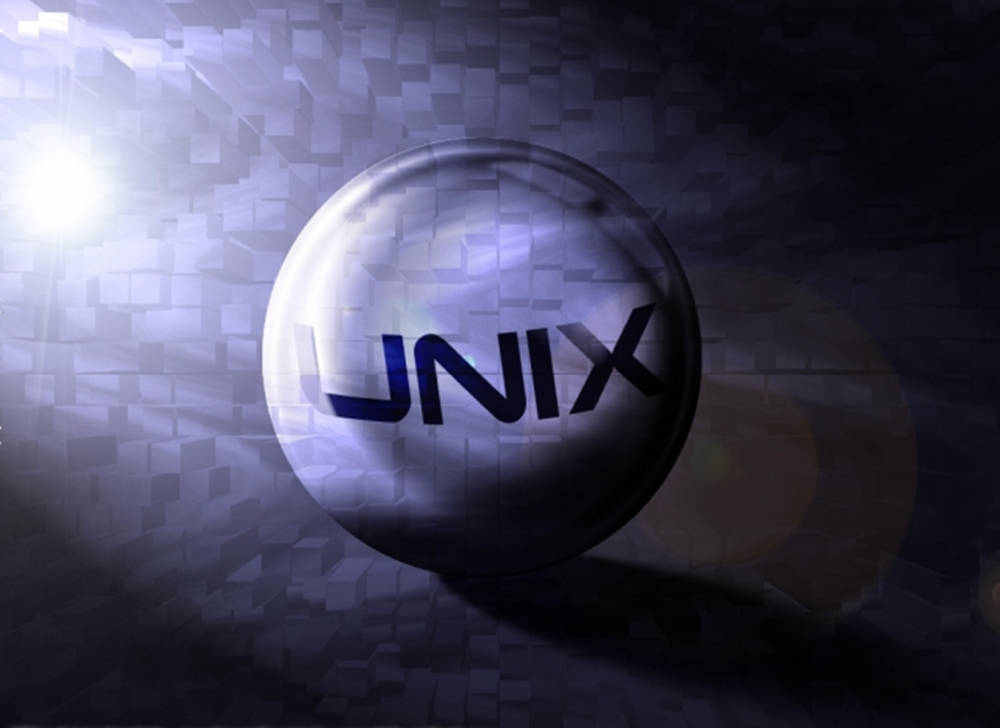 UNIX, glossy sphere, dark digital space, SD Desktop Wallpaper