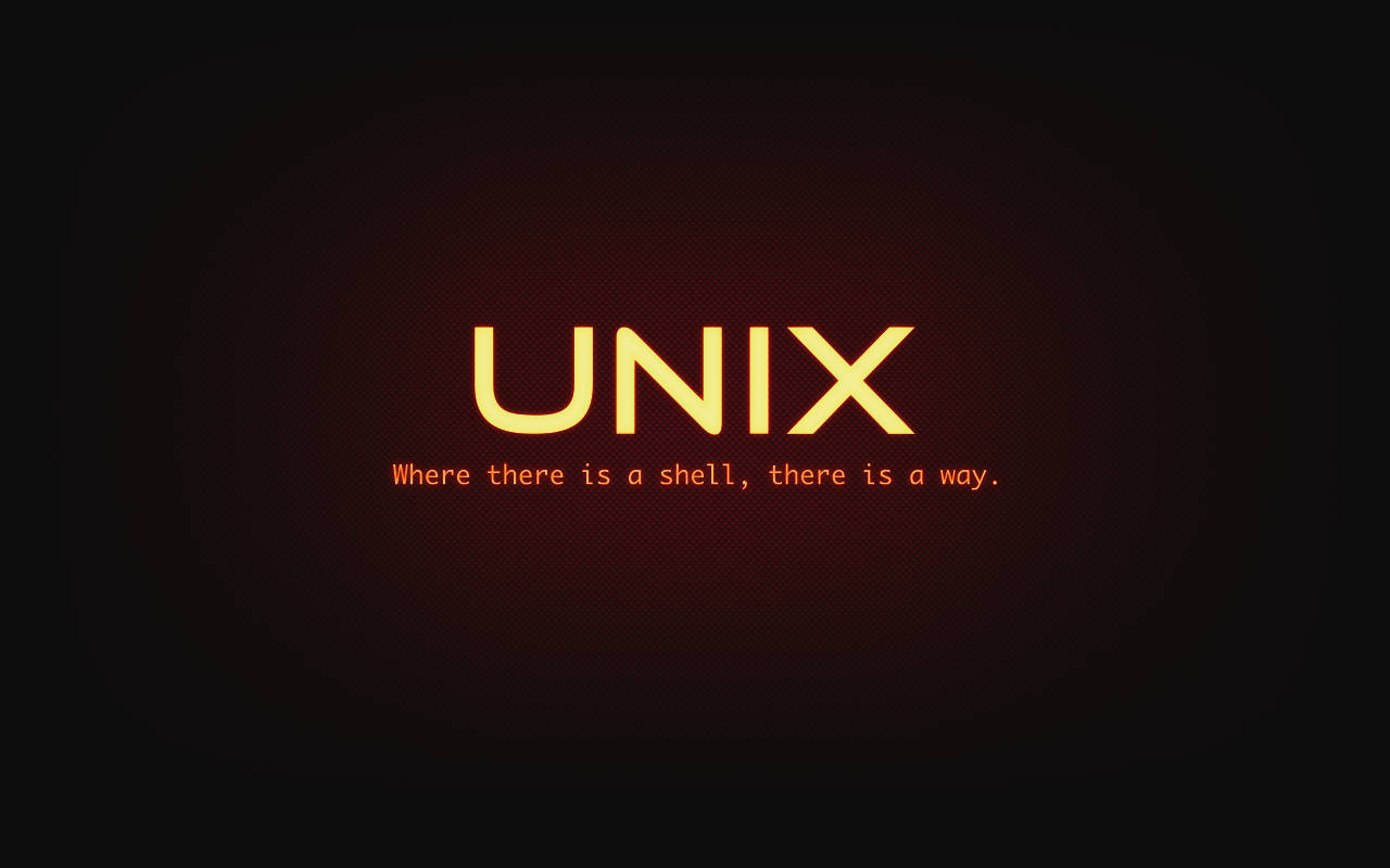 UNIX, glowing yellow, dark red gradient background, HD Desktop Wallpaper