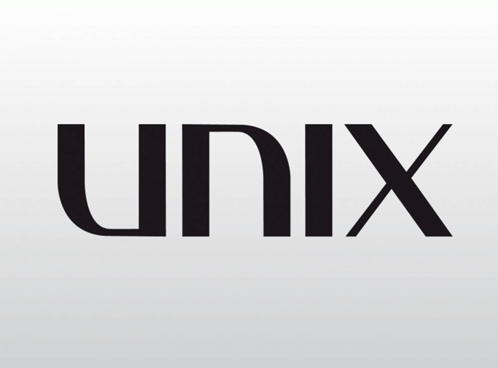 Unix, black, soft gradient gray, SD Desktop Wallpaper
