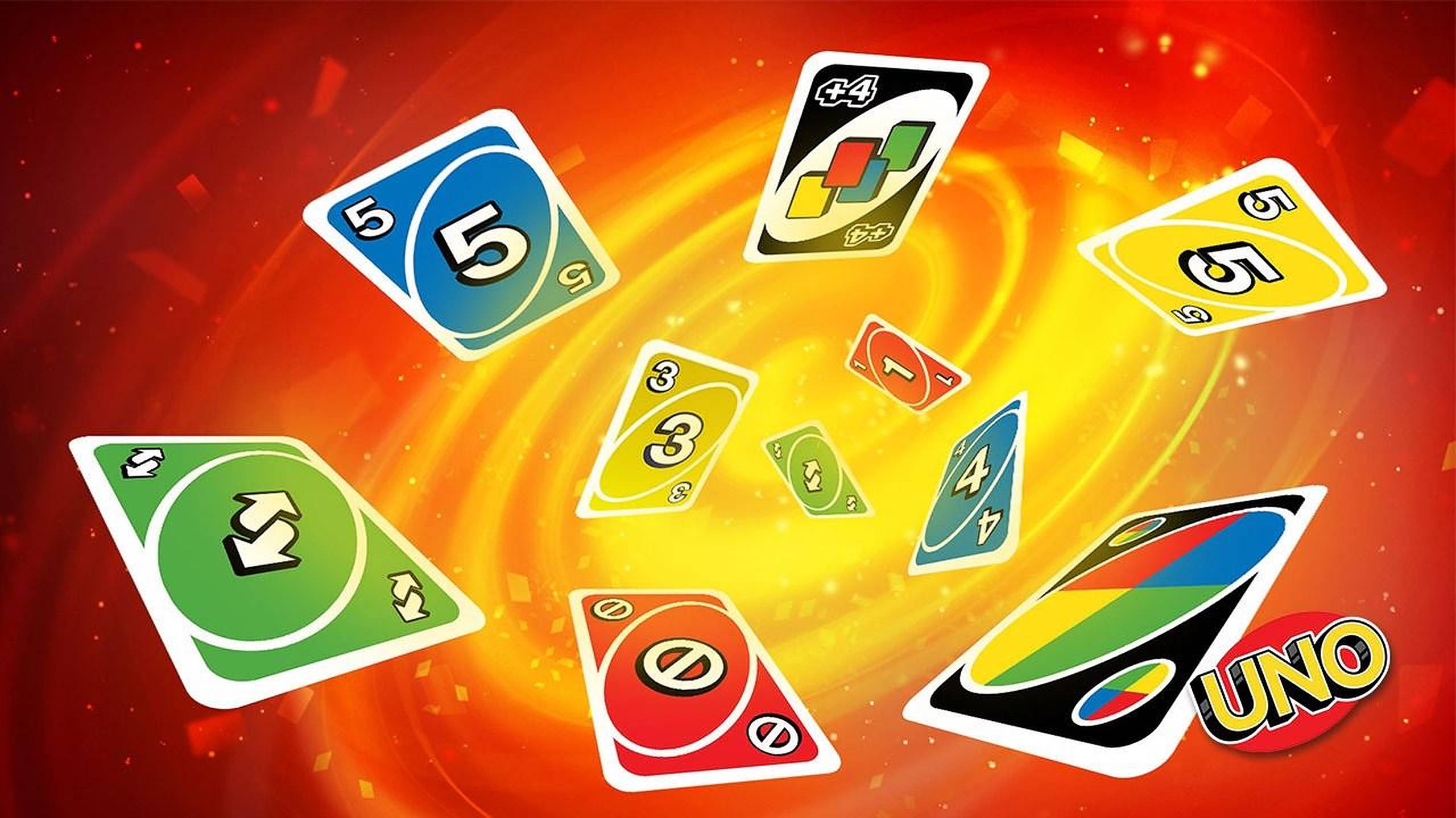 Uno, cards, spiral, 2K Desktop Wallpaper