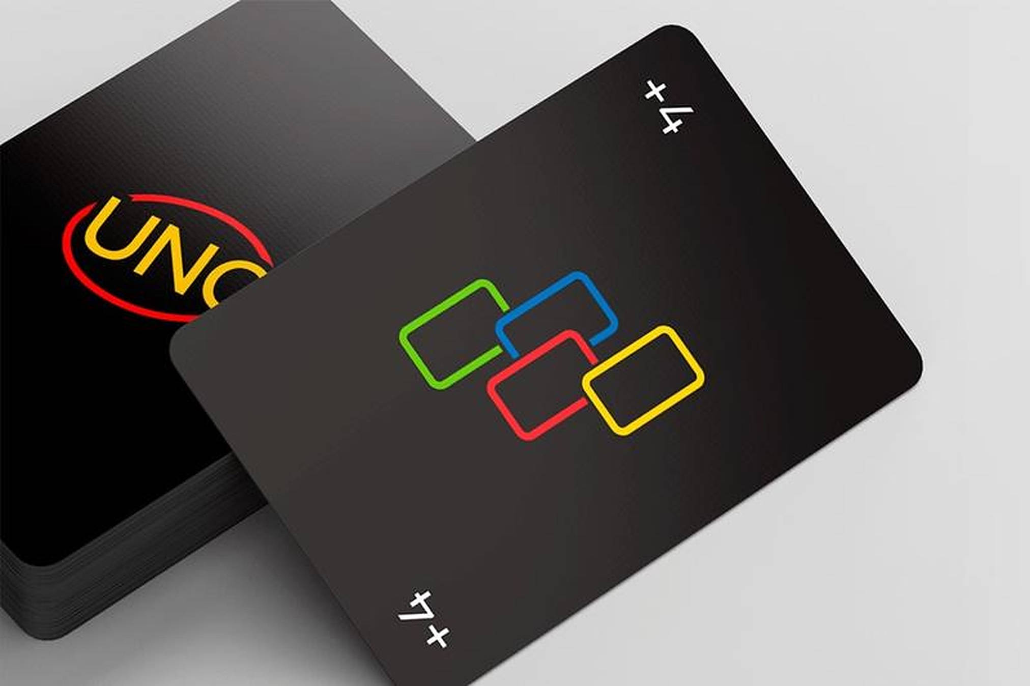 Uno, black, colorful +4 symbols, Full HD Desktop Wallpaper