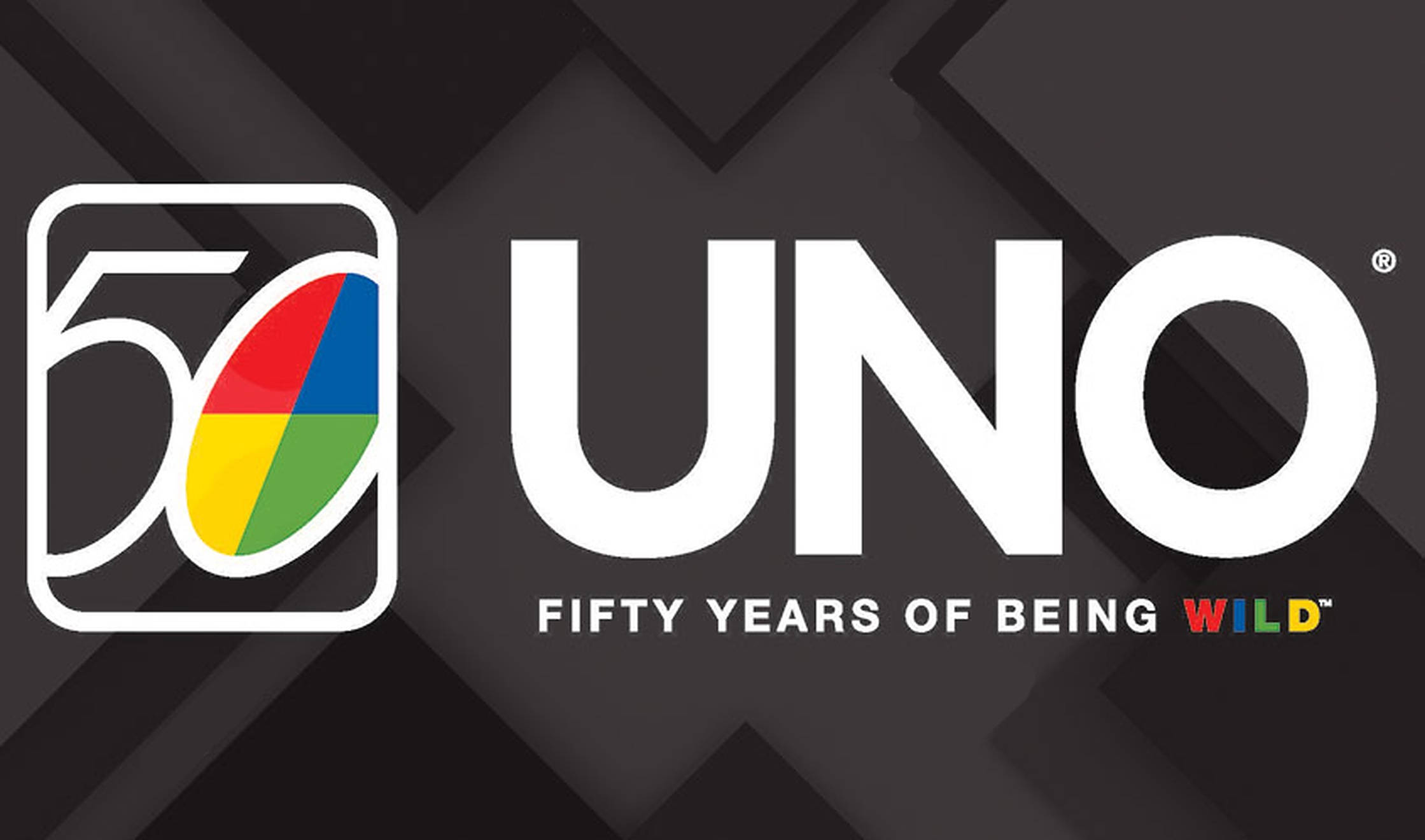 UNO, 50th anniversary emblem, dark geometric background, Full HD Desktop Wallpaper