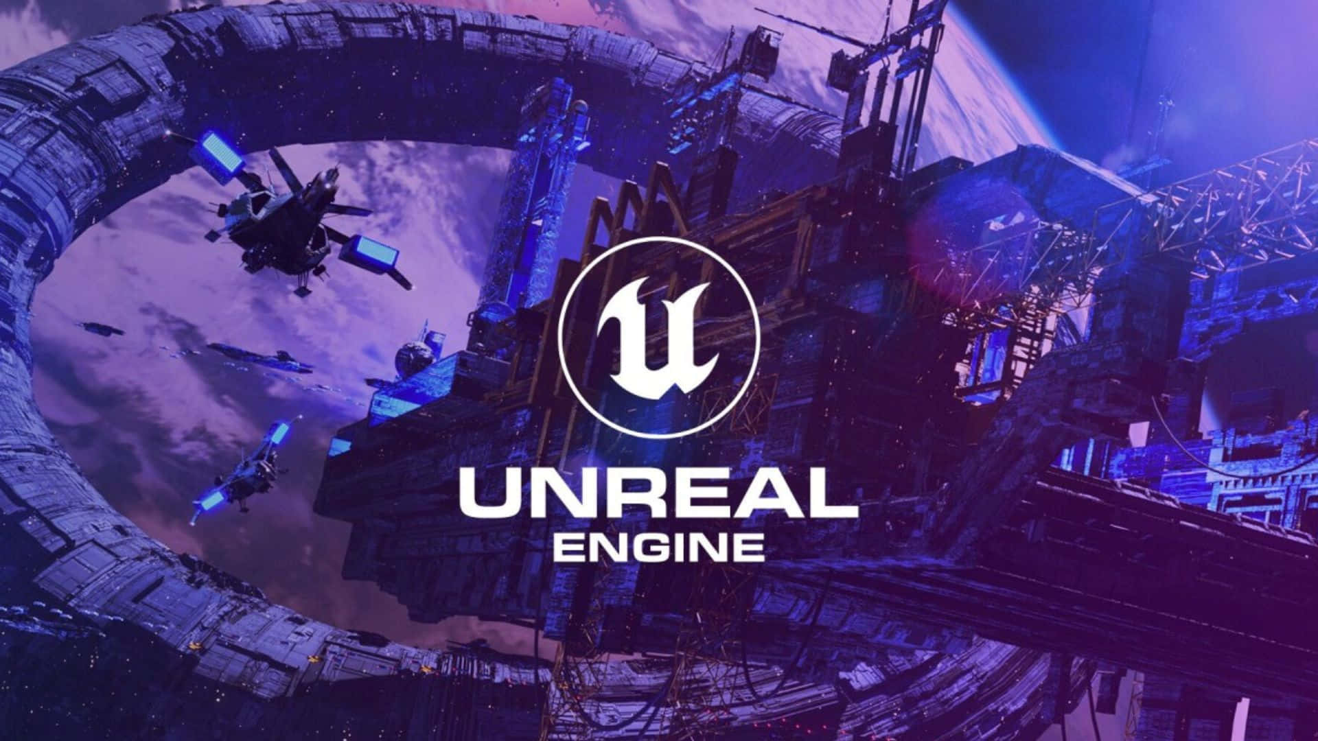 Unreal Engine 5, space station, planet, Full HD Desktop Wallpaper