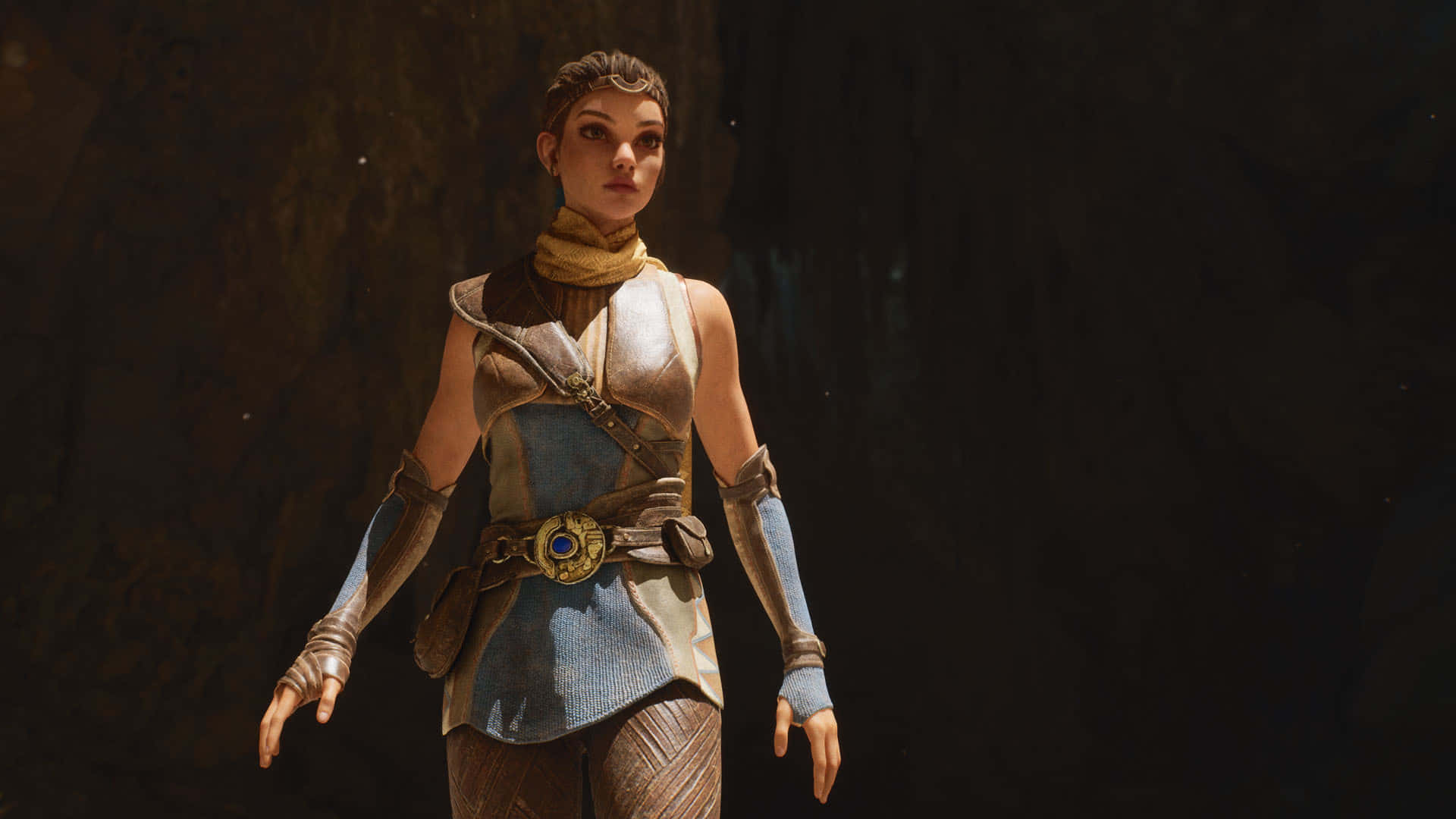 Unreal Engine 5, female warrior, detailed armor, Full HD Desktop Wallpaper