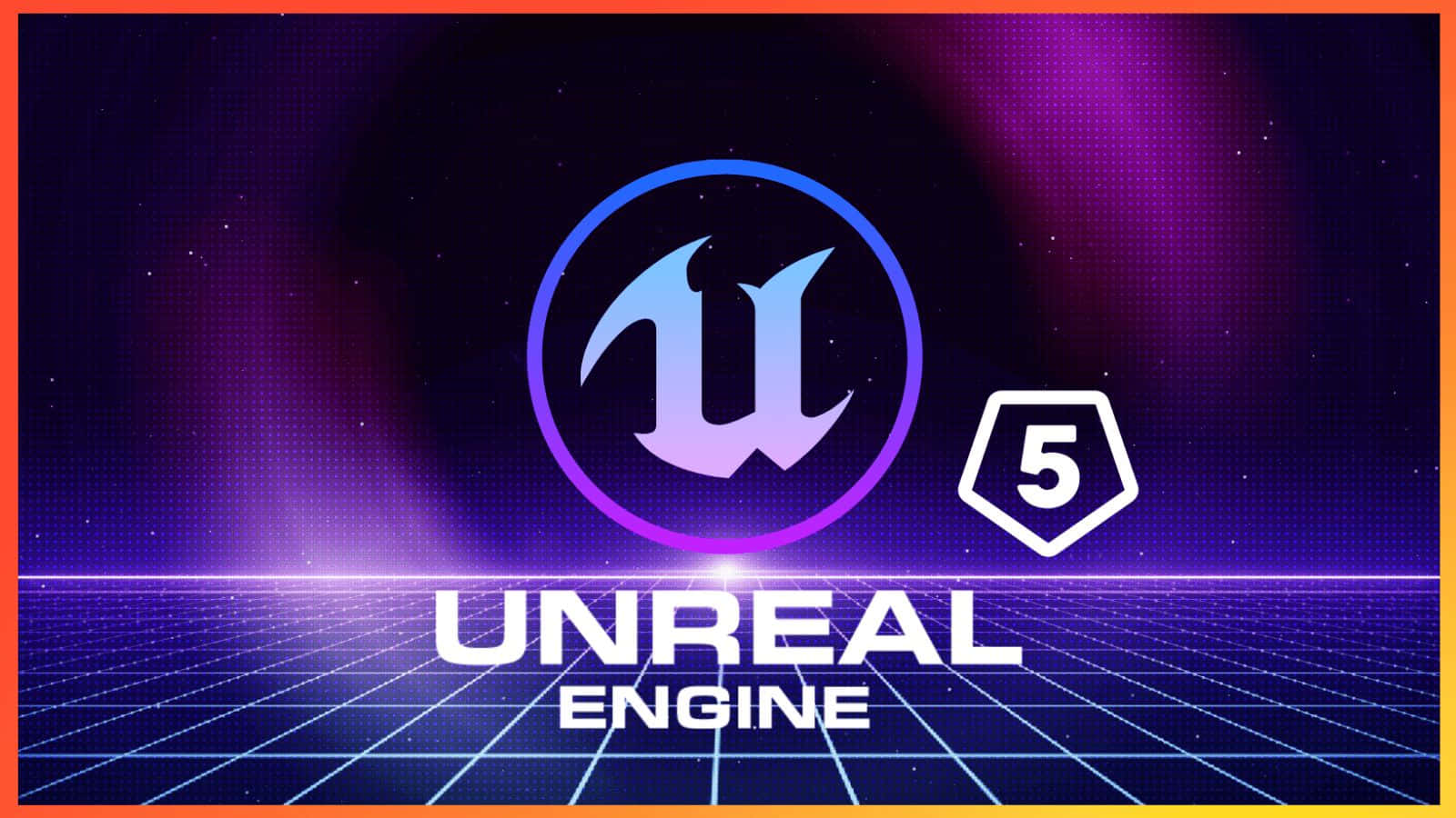 Unreal Engine 5, vibrant purple, blue, HD Desktop Wallpaper