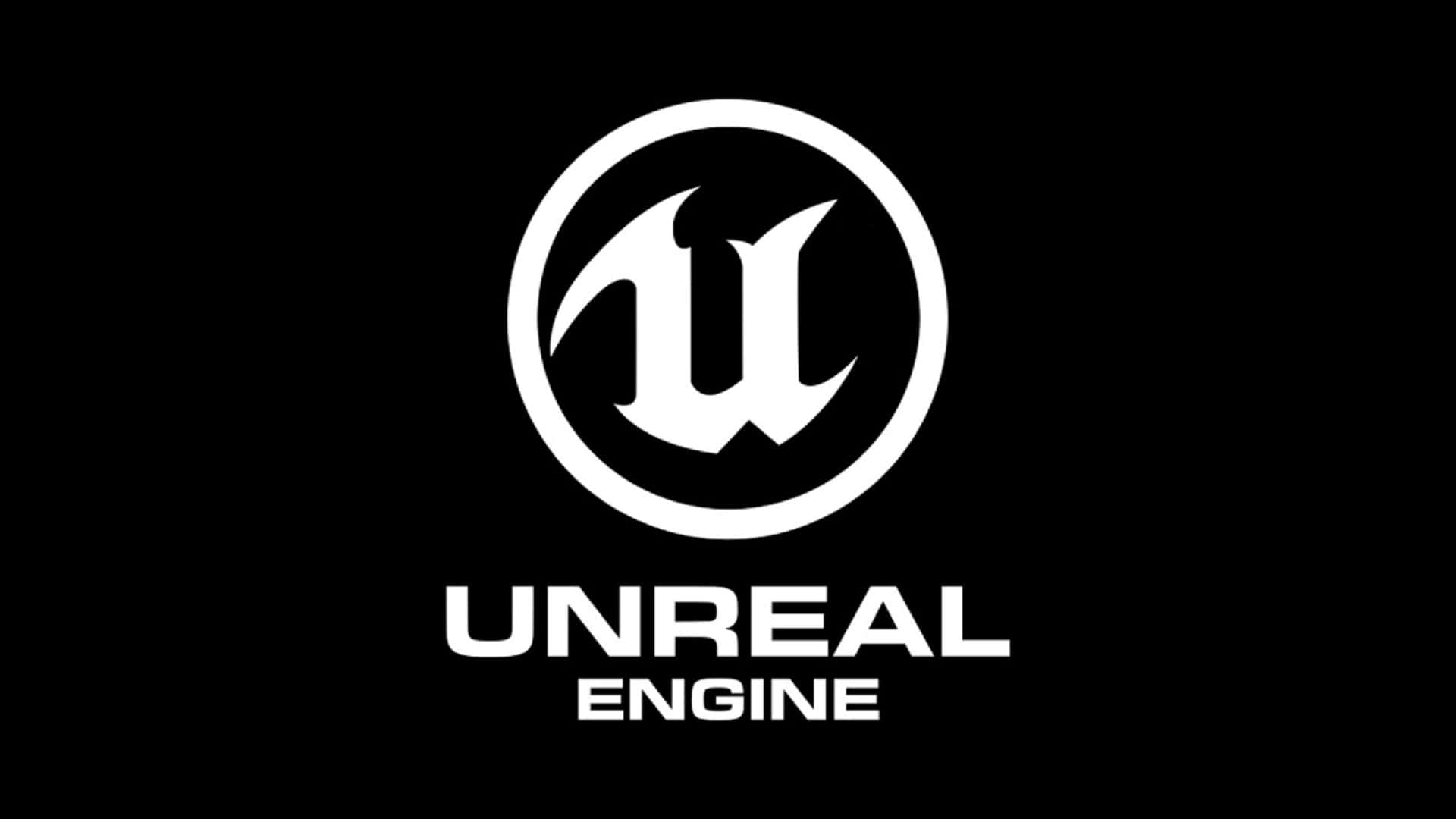 Unreal Engine 5, white, stylized 'U', Full HD Desktop Wallpaper