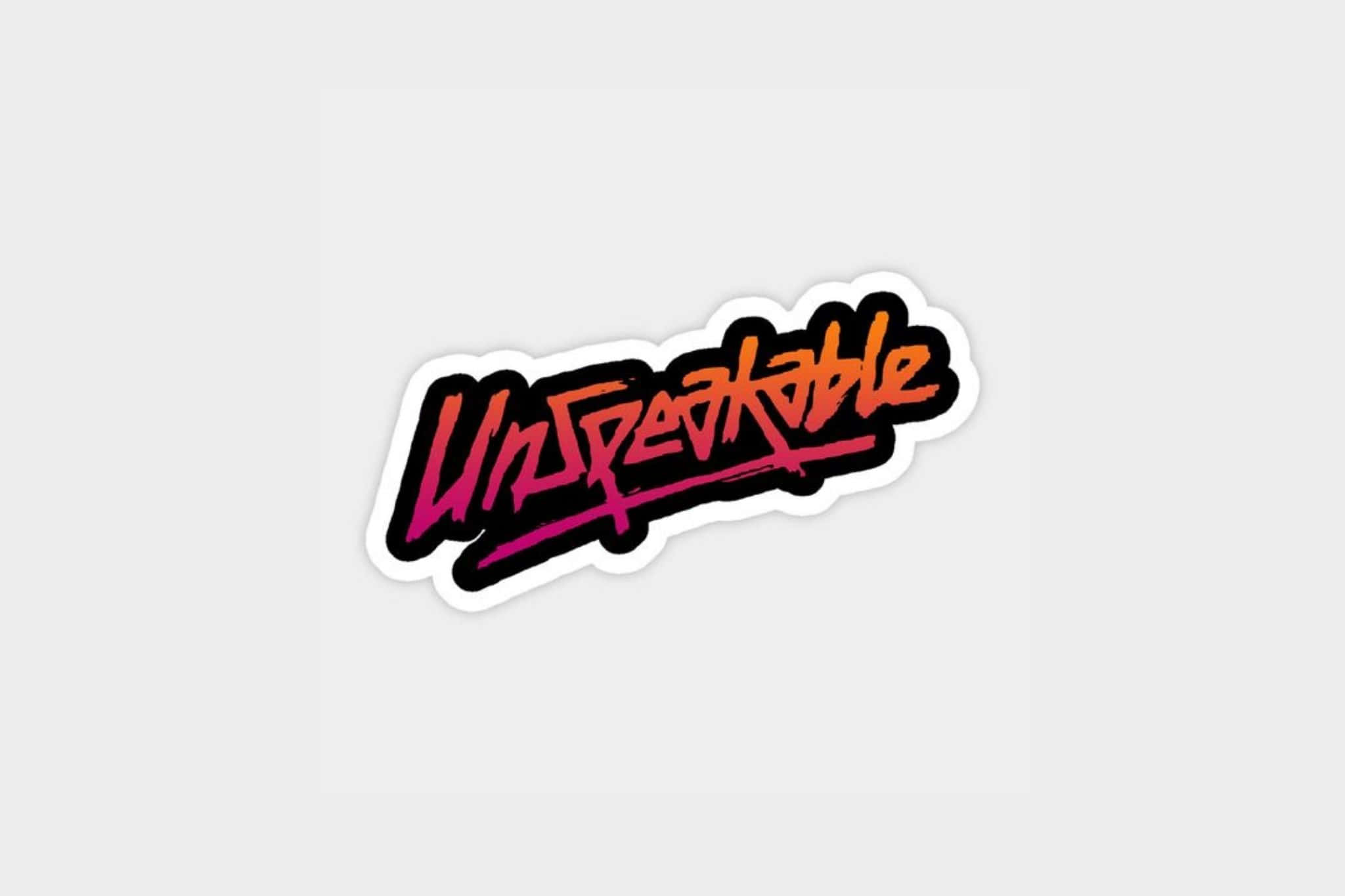 Unspeakable Logo, graffiti font, pink to orange gradient, Full HD Desktop Wallpaper
