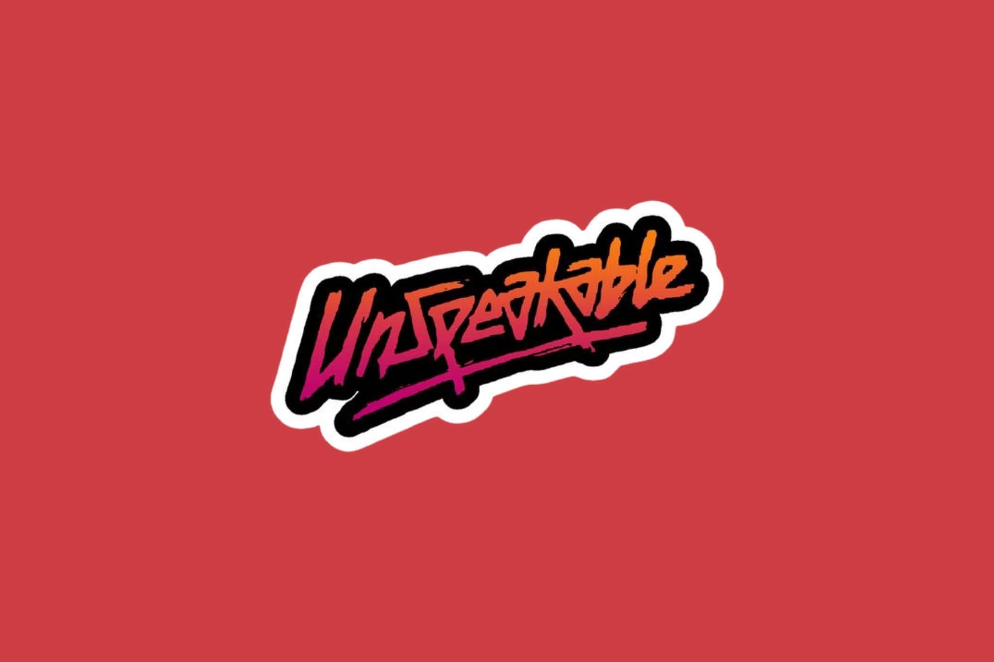 Unspeakable Logo, pink orange gradient, black outline, Full HD Desktop Wallpaper