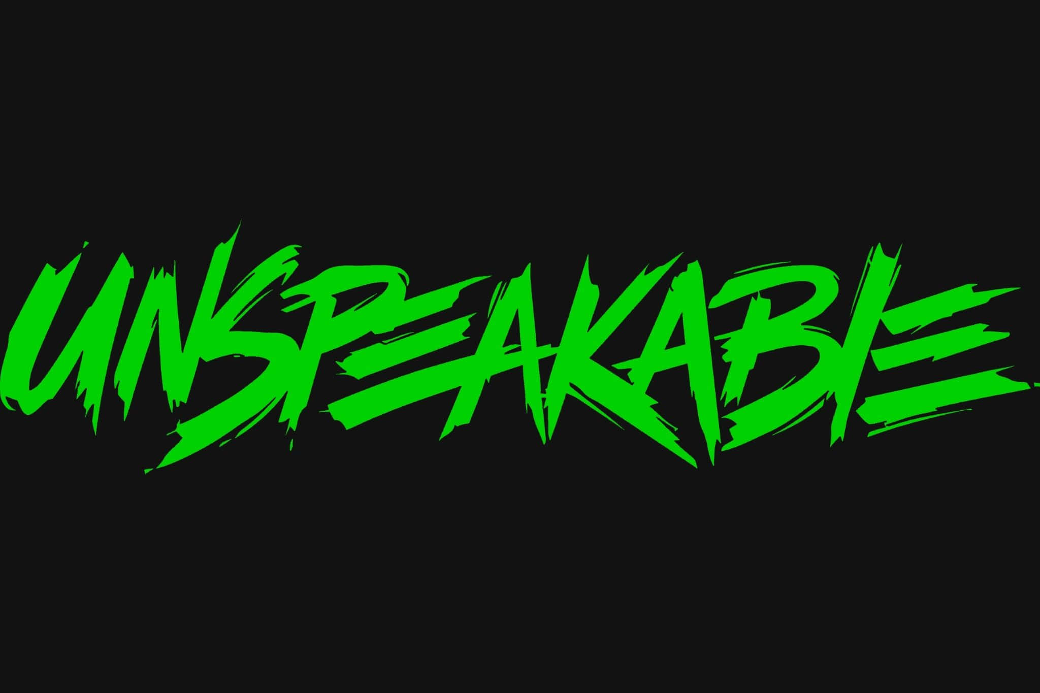 Unspeakable Logo, green, black, Full HD Desktop Wallpaper