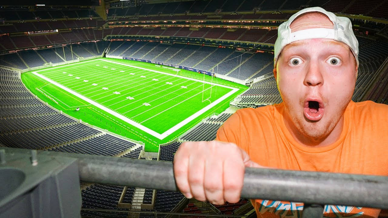 Unspeakable, football stadium, orange shirt, HD Desktop Wallpaper