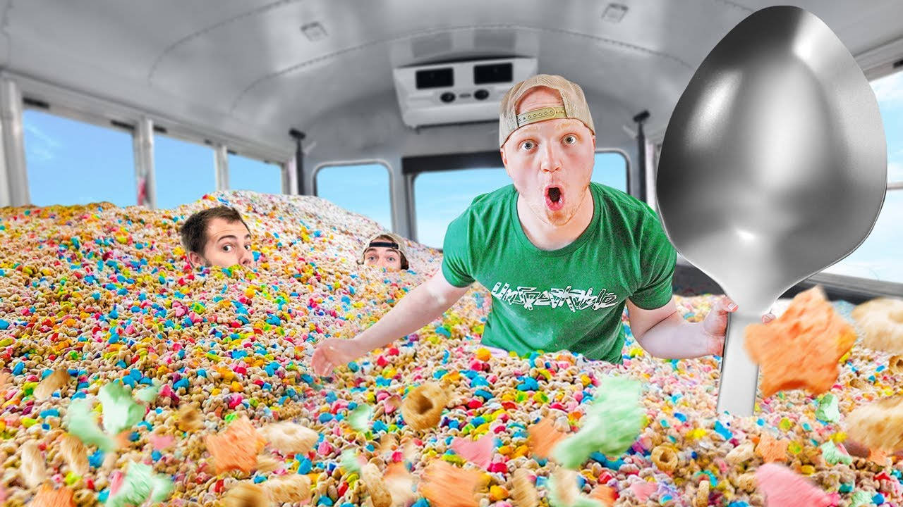 Unspeakable, cereal, school bus, HD Desktop Wallpaper