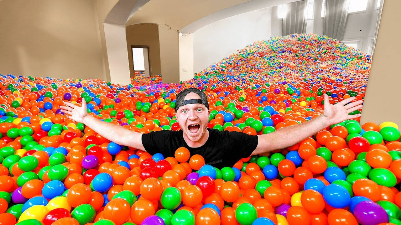 Unspeakable, indoor ball pit, colorful ball pit, HD Desktop Wallpaper