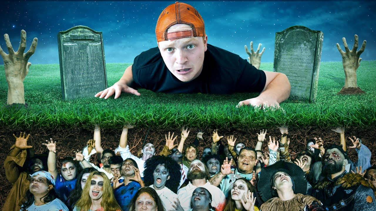 Unspeakable, cemetery, orange cap, HD Desktop Wallpaper