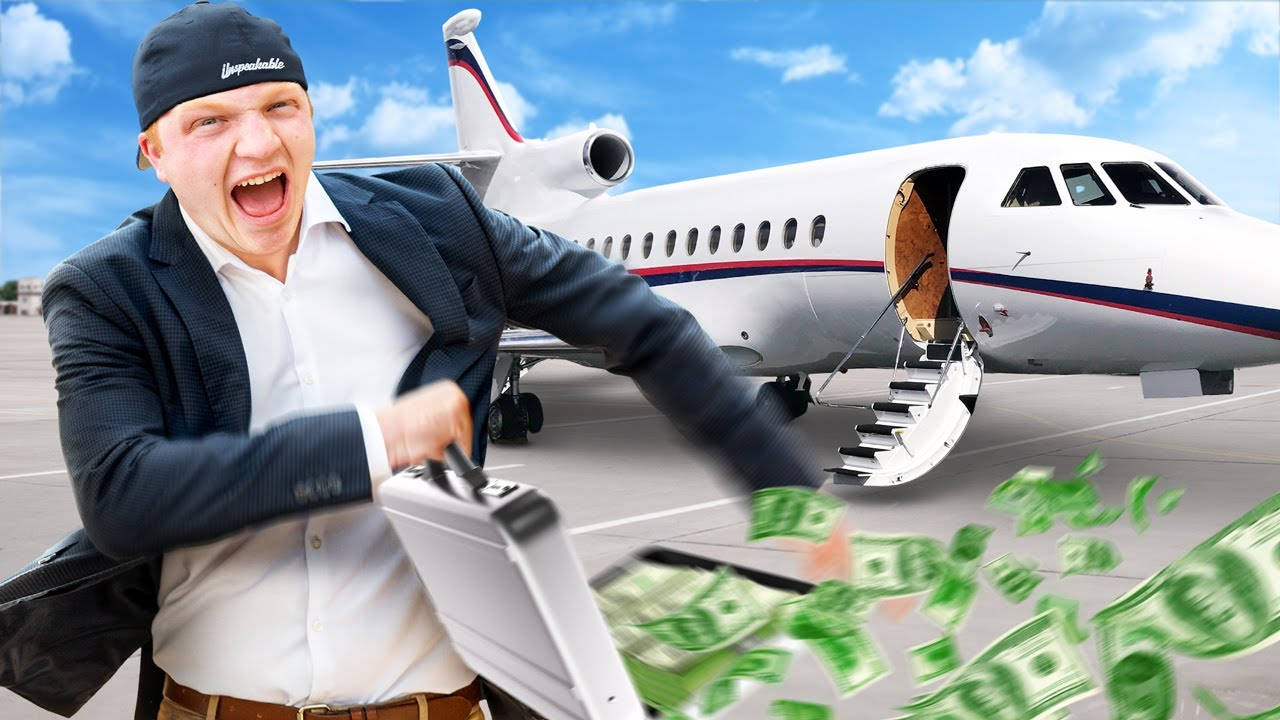 Unspeakable, private jet, sunny tarmac, HD Desktop Wallpaper