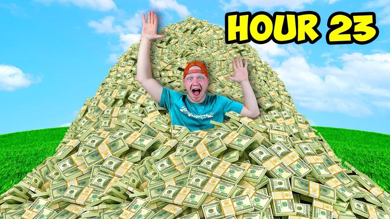 Unspeakable, US dollar bills, blue shirt, HD Desktop Wallpaper
