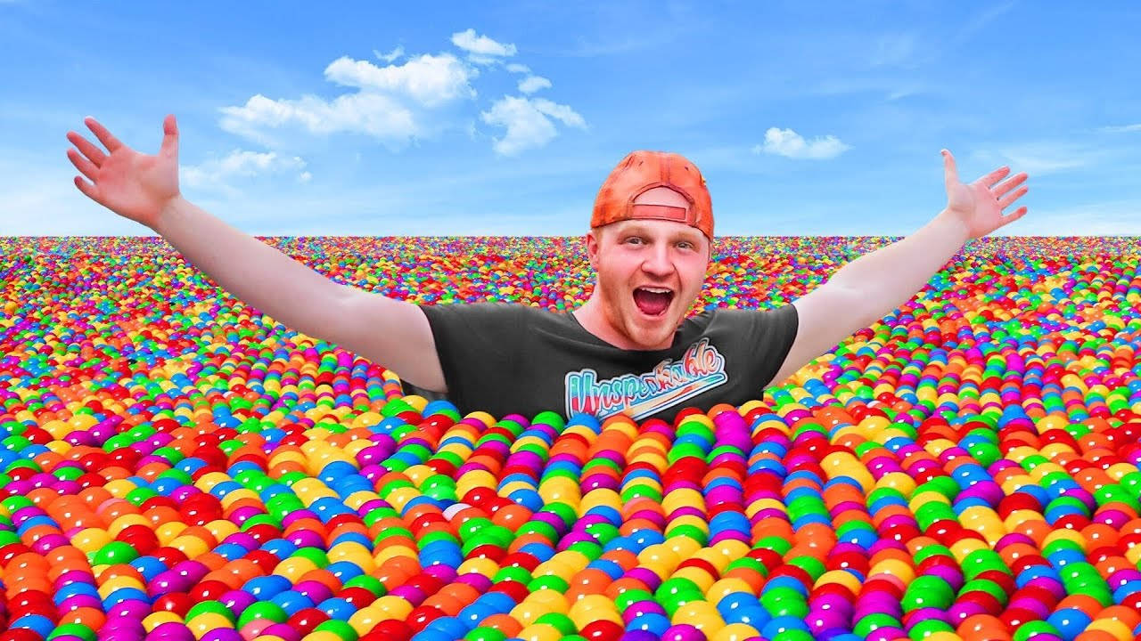 Unspeakable, ball pit, colorful plastic balls, HD Desktop Wallpaper