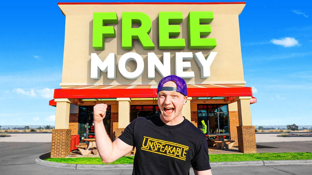 Unspeakable, free money store, purple cap, HD Desktop Wallpaper