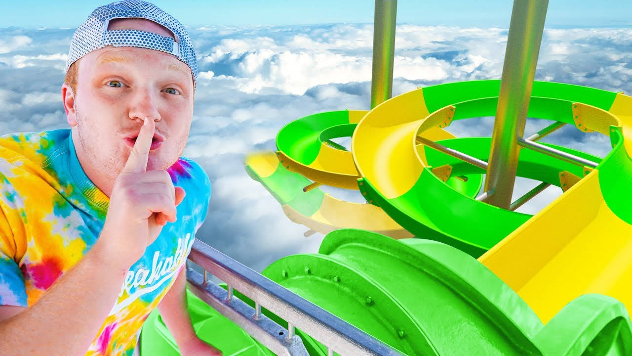 Unspeakable, water slide, tie-dye shirt, HD Desktop Wallpaper