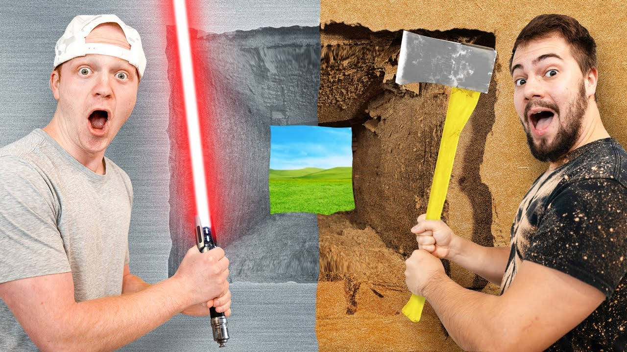 Unspeakable, lightsaber, sledgehammer, HD Desktop Wallpaper