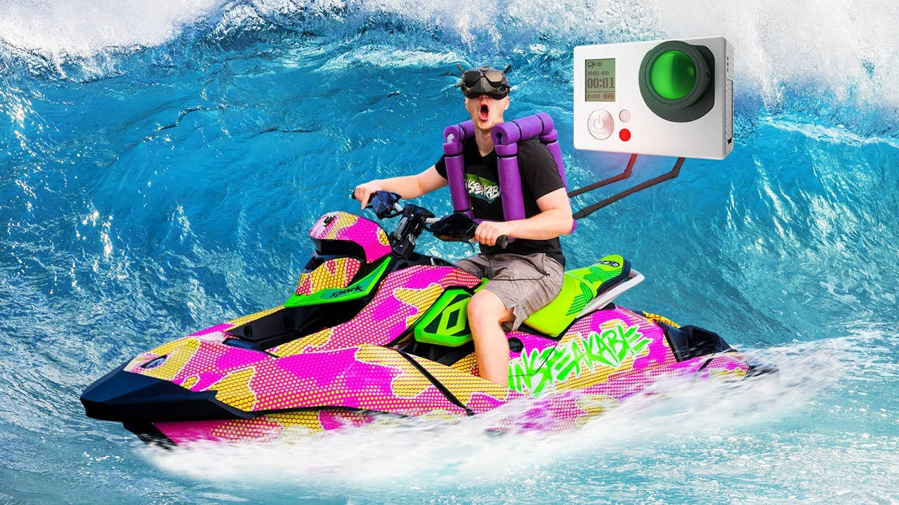 Unspeakable, VR headset, jet ski, HD Desktop Wallpaper