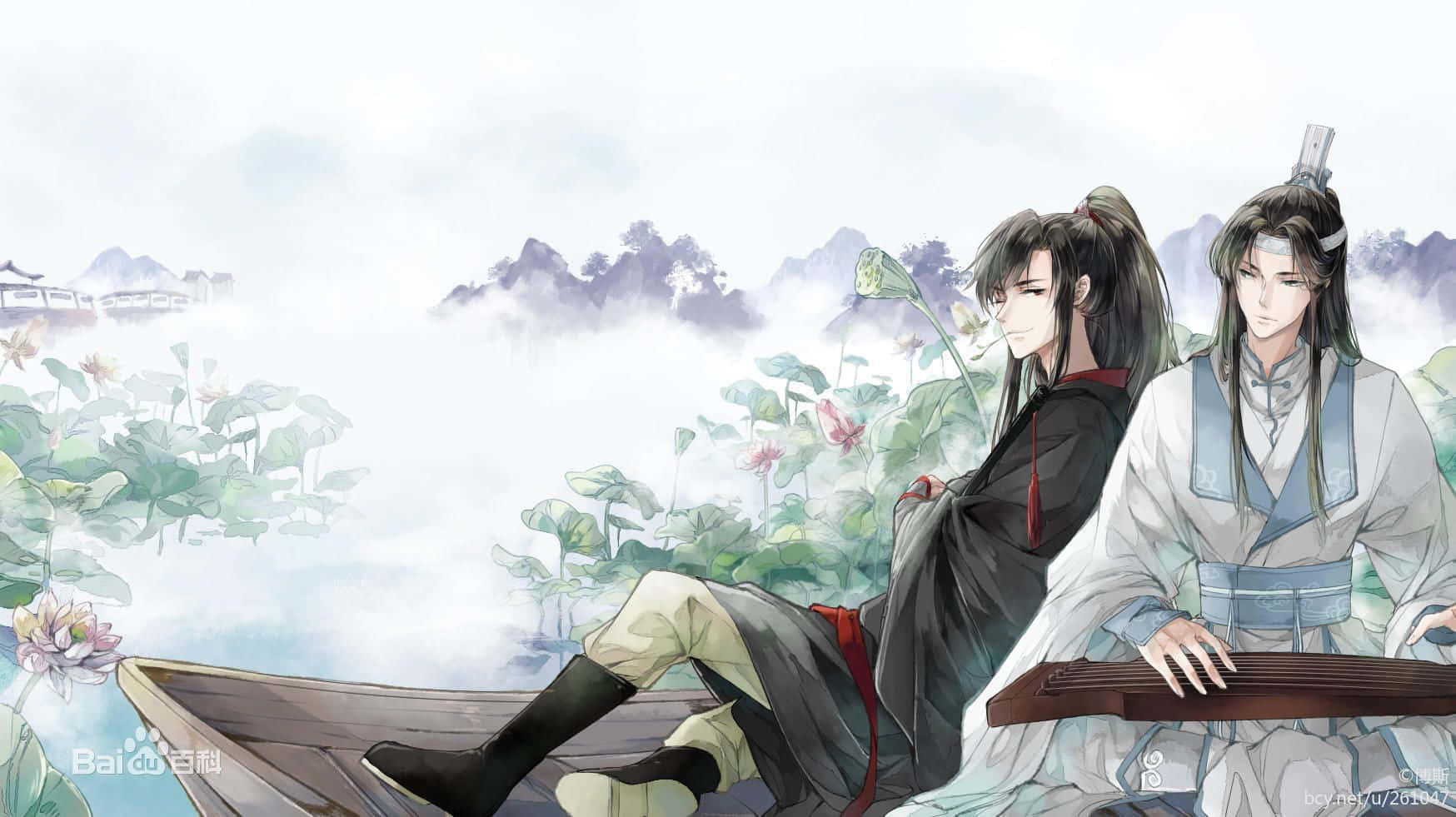 The Untamed, traditional robes, boat, HD Desktop Wallpaper
