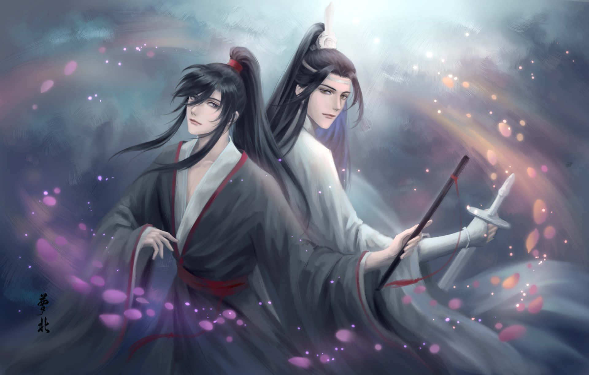 The Untamed, anime men, flowing robes, Full HD Desktop Wallpaper