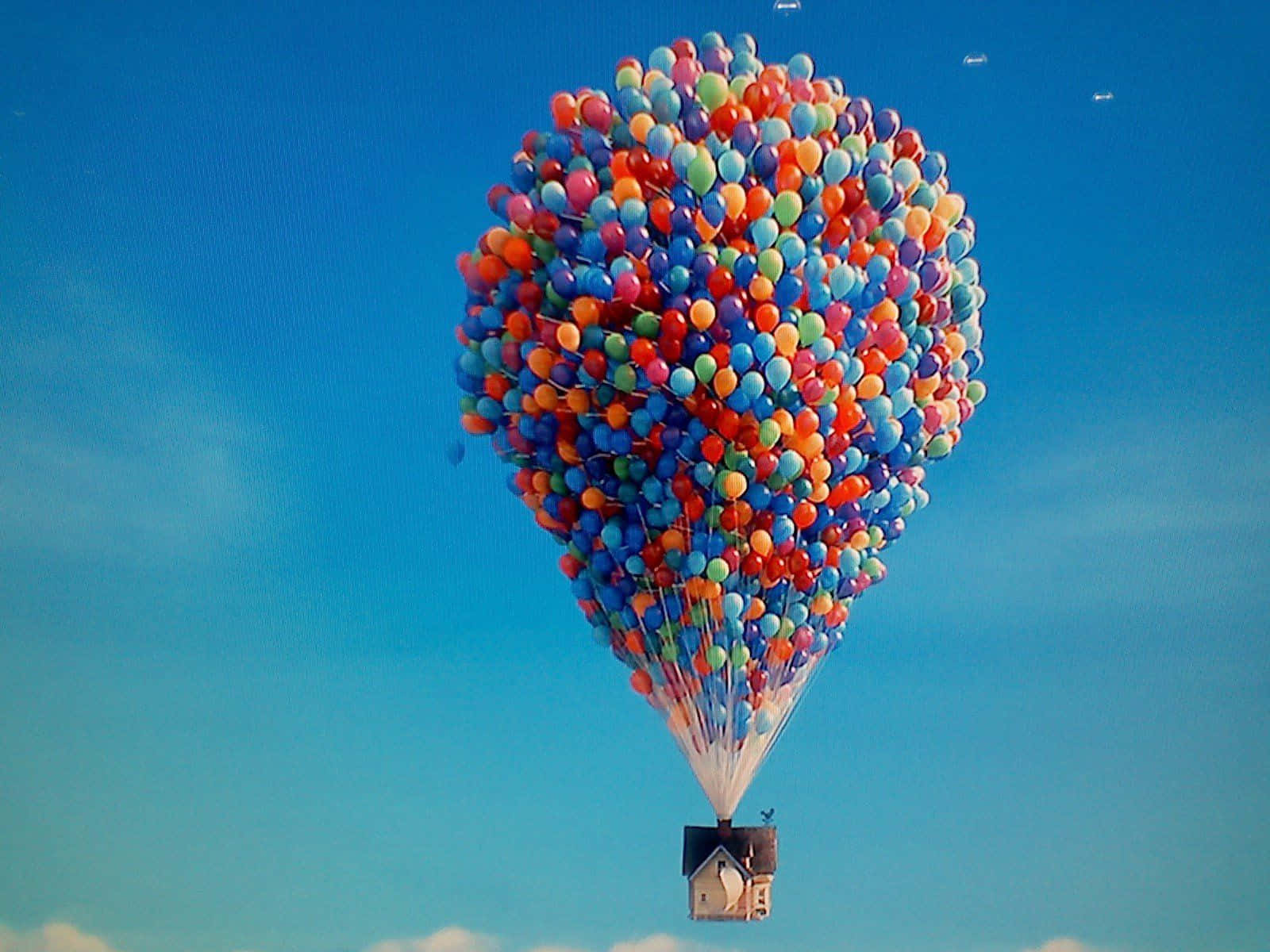 Up Movie, floating house, colorful balloons, HD Desktop Wallpaper