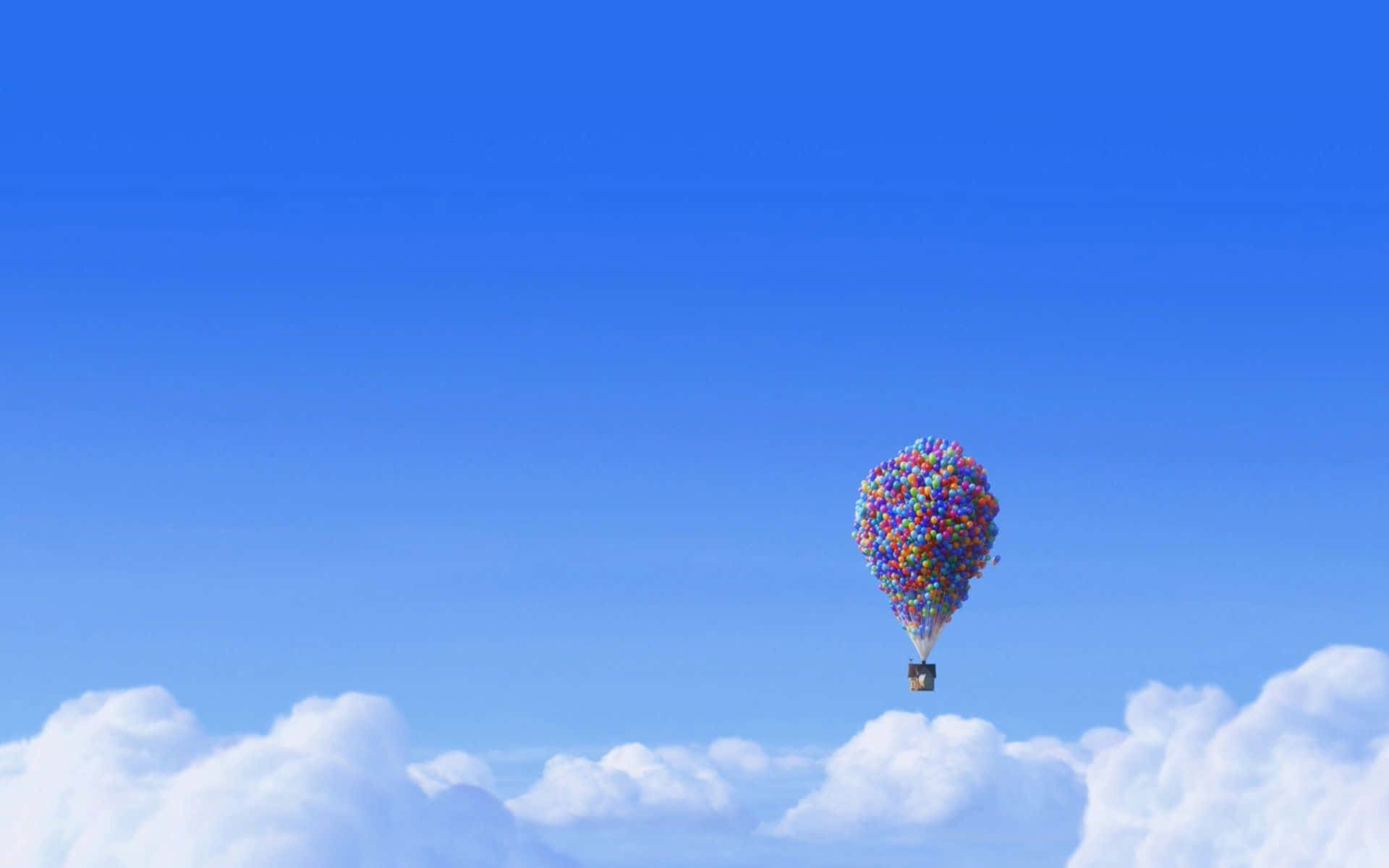 Up Movie, basket, colorful balloons, Full HD Desktop Wallpaper