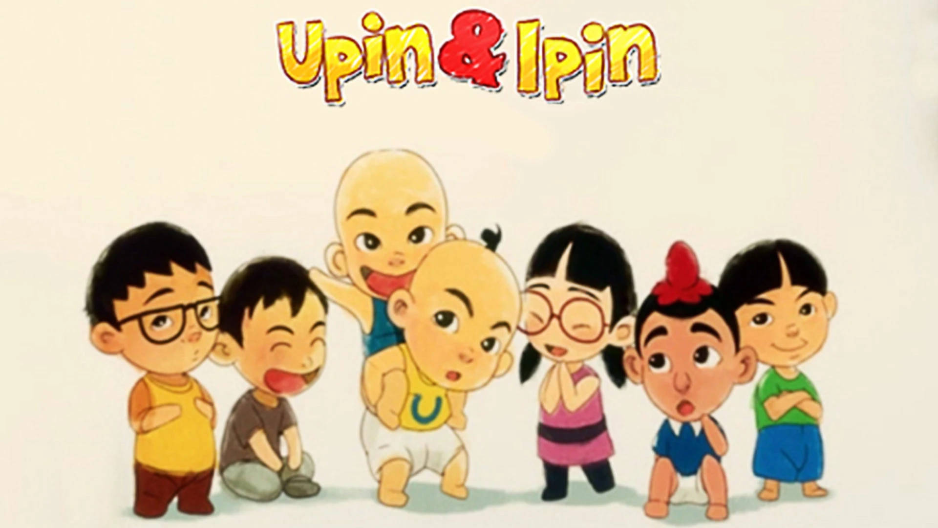 Upin & Ipin, Upin Ipin, seven animated children, Full HD Desktop Wallpaper