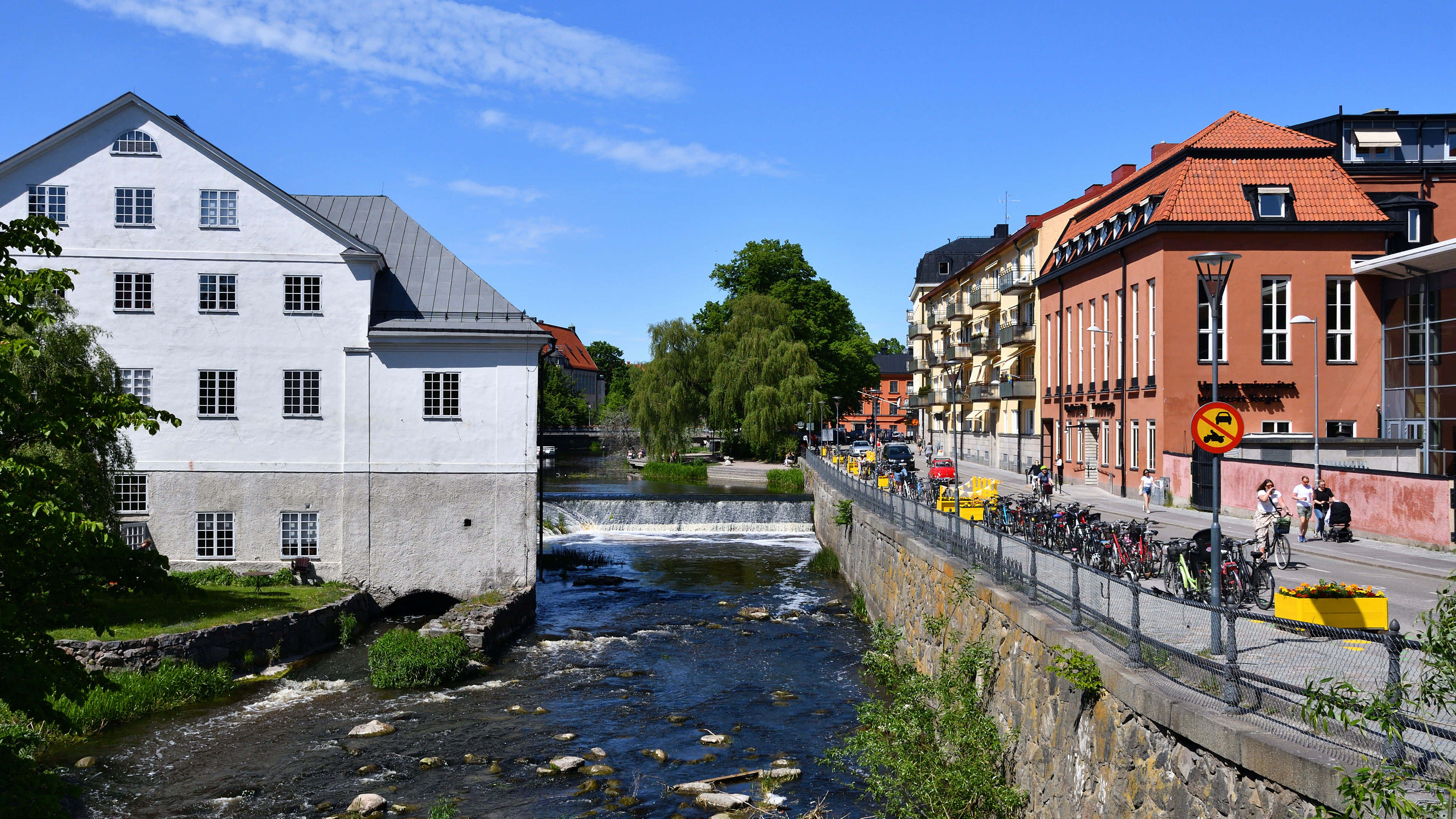 Uppsala, river, sunny day, 4K Desktop Wallpaper