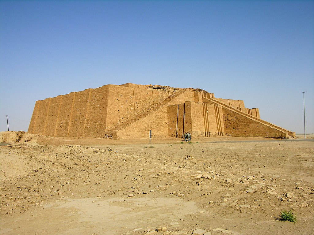 Ur, blue sky, ancient ziggurat, SD Desktop Wallpaper