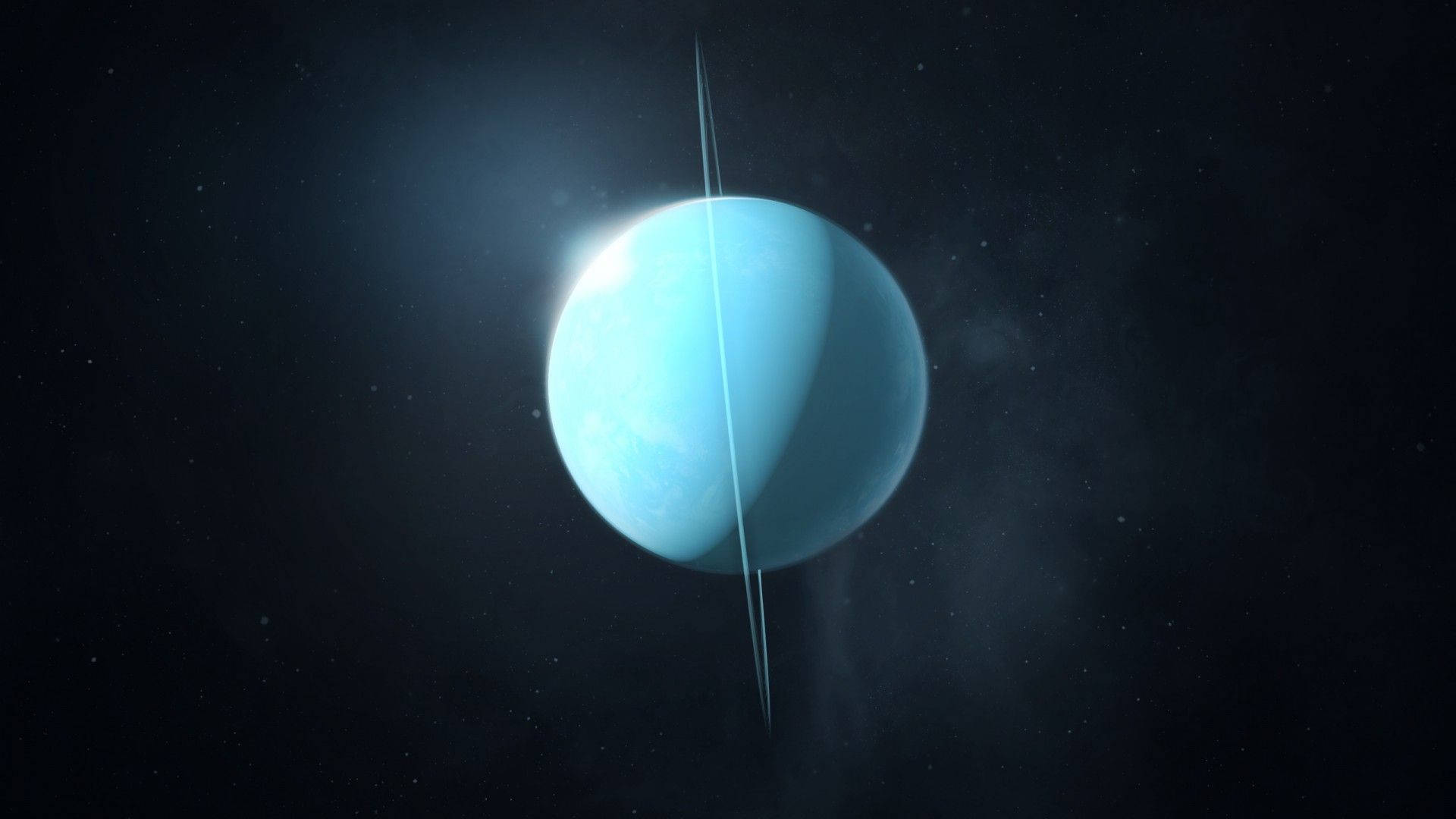 Uranus, blue planet, thin ring, Full HD Desktop Wallpaper