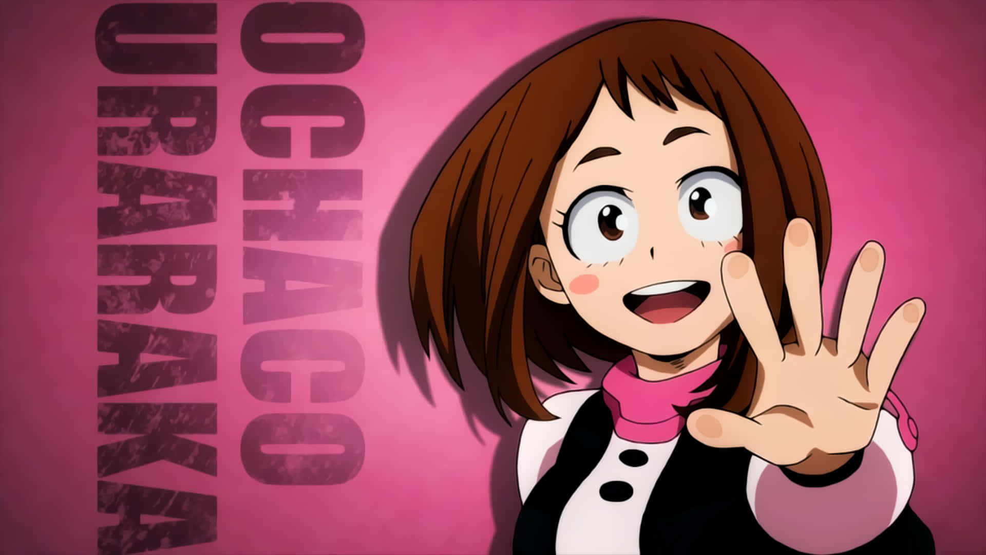 Uraraka Aesthetic, Uraraka, brown hair, Full HD Desktop Wallpaper