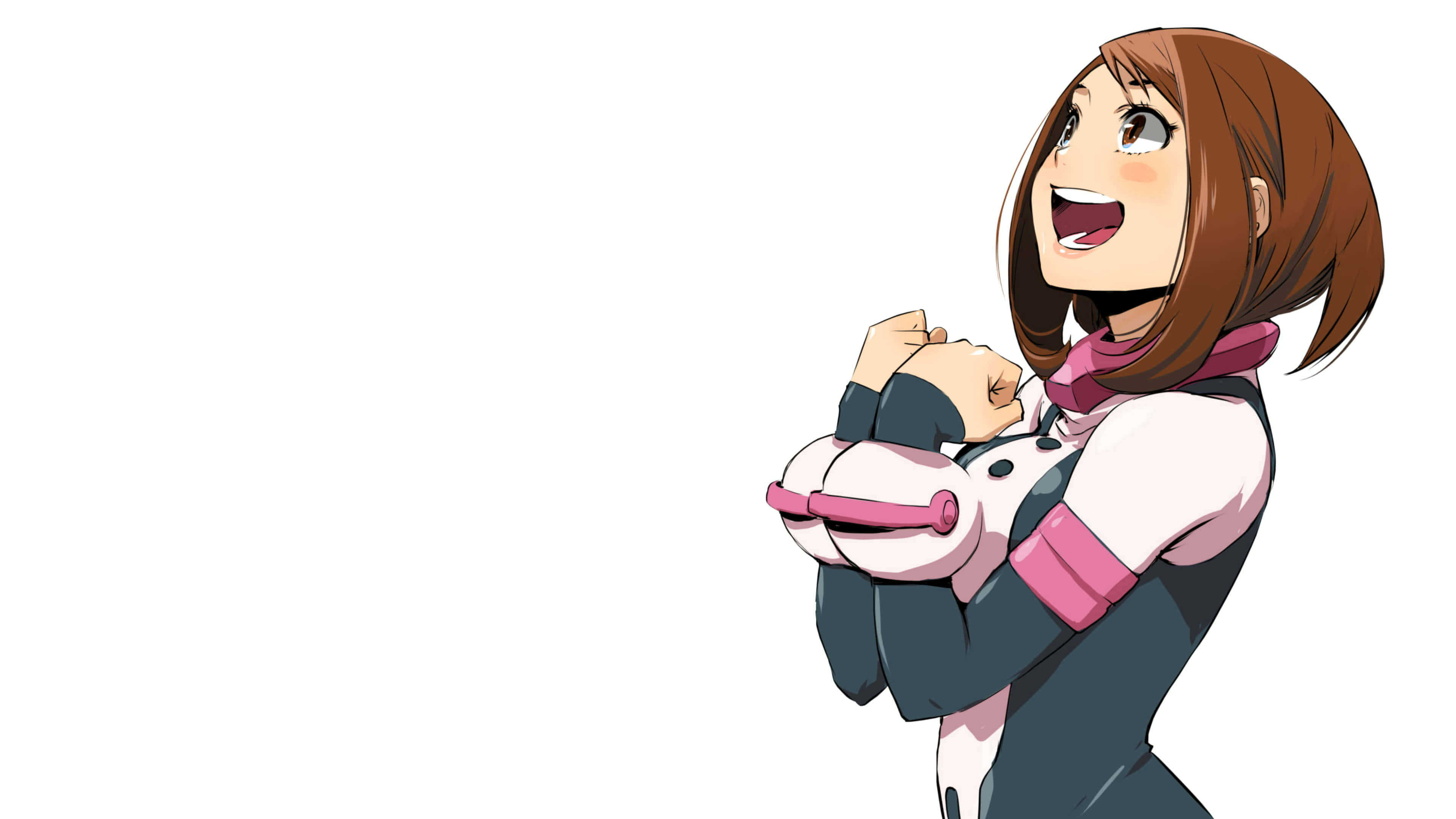 Uraraka Aesthetic, anime girl, brown hair, 4K Desktop Wallpaper