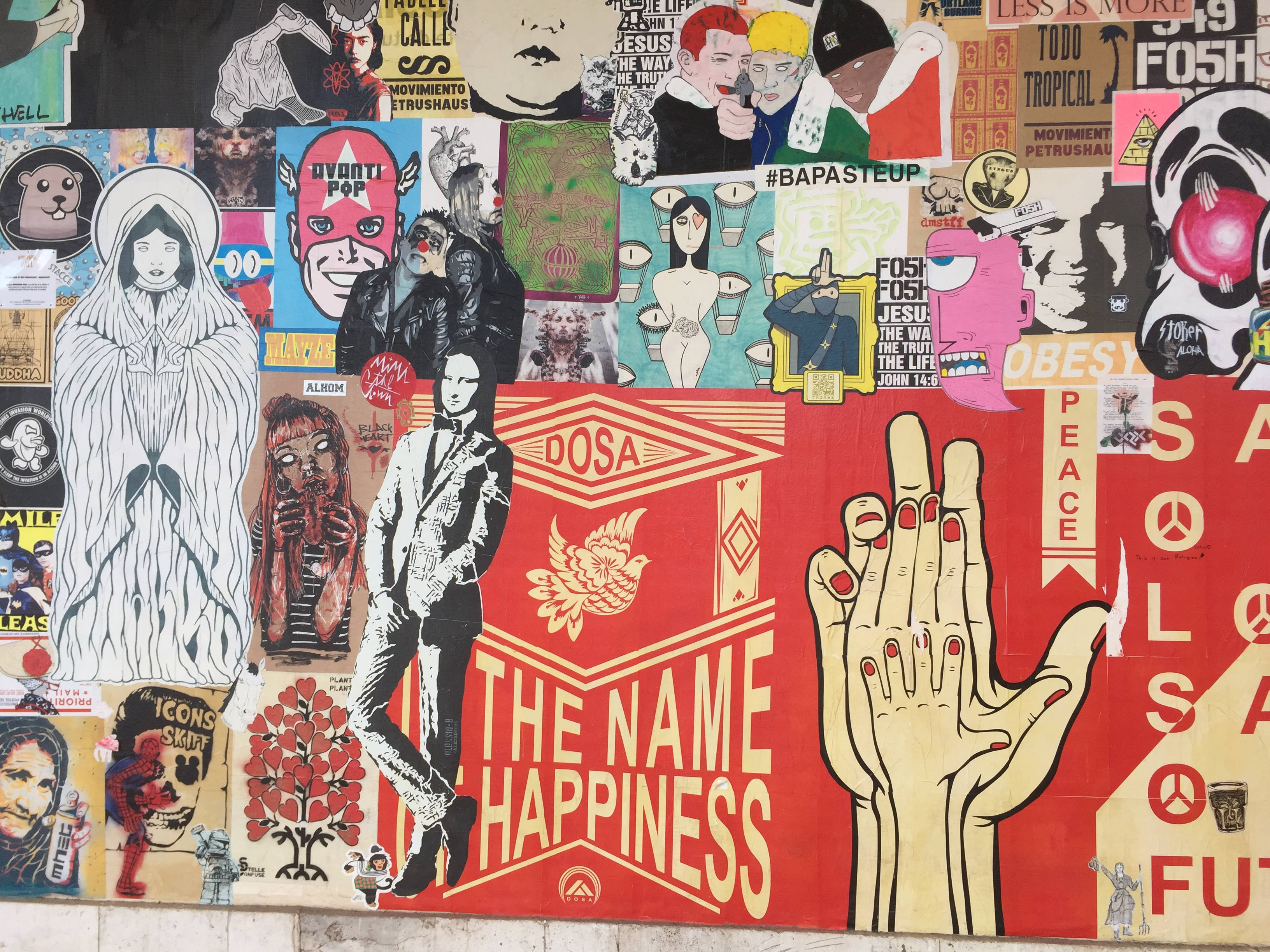 Urban Art Collage, street art stickers, posters, 2K Desktop Wallpaper