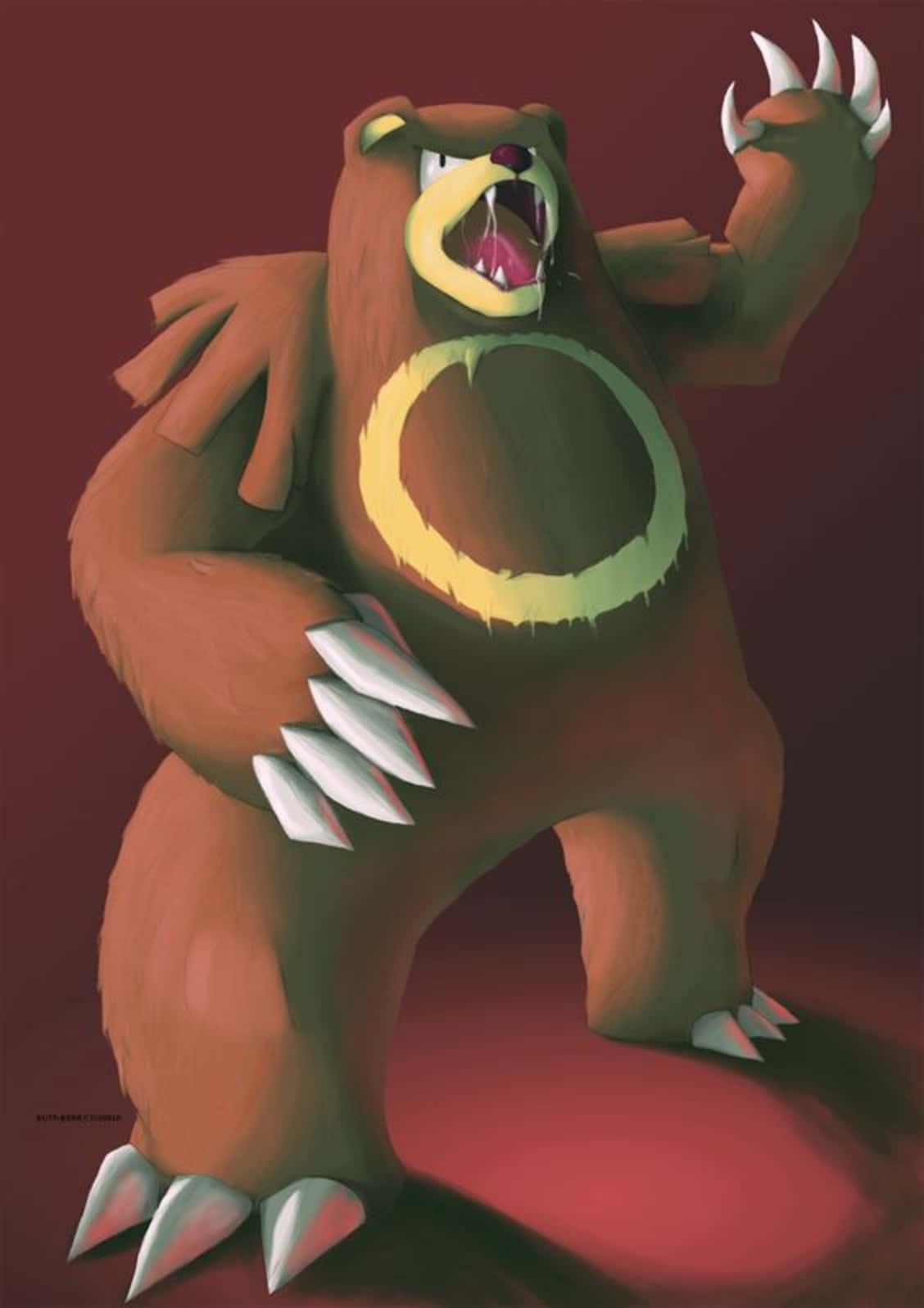 Ursaring, 3D Art, phone, HD Phone Wallpaper