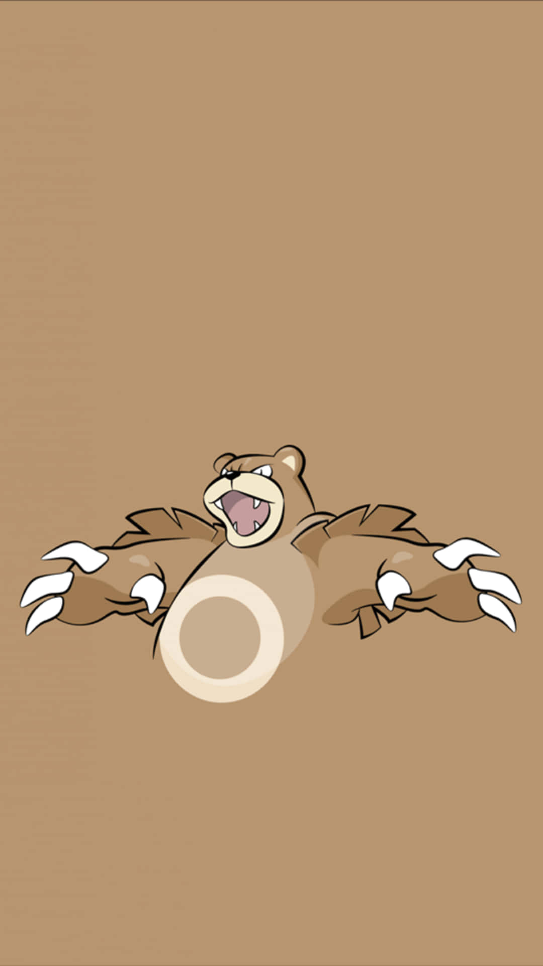 Ursaring, cartoon bear, sharp claws, Full HD Phone Wallpaper