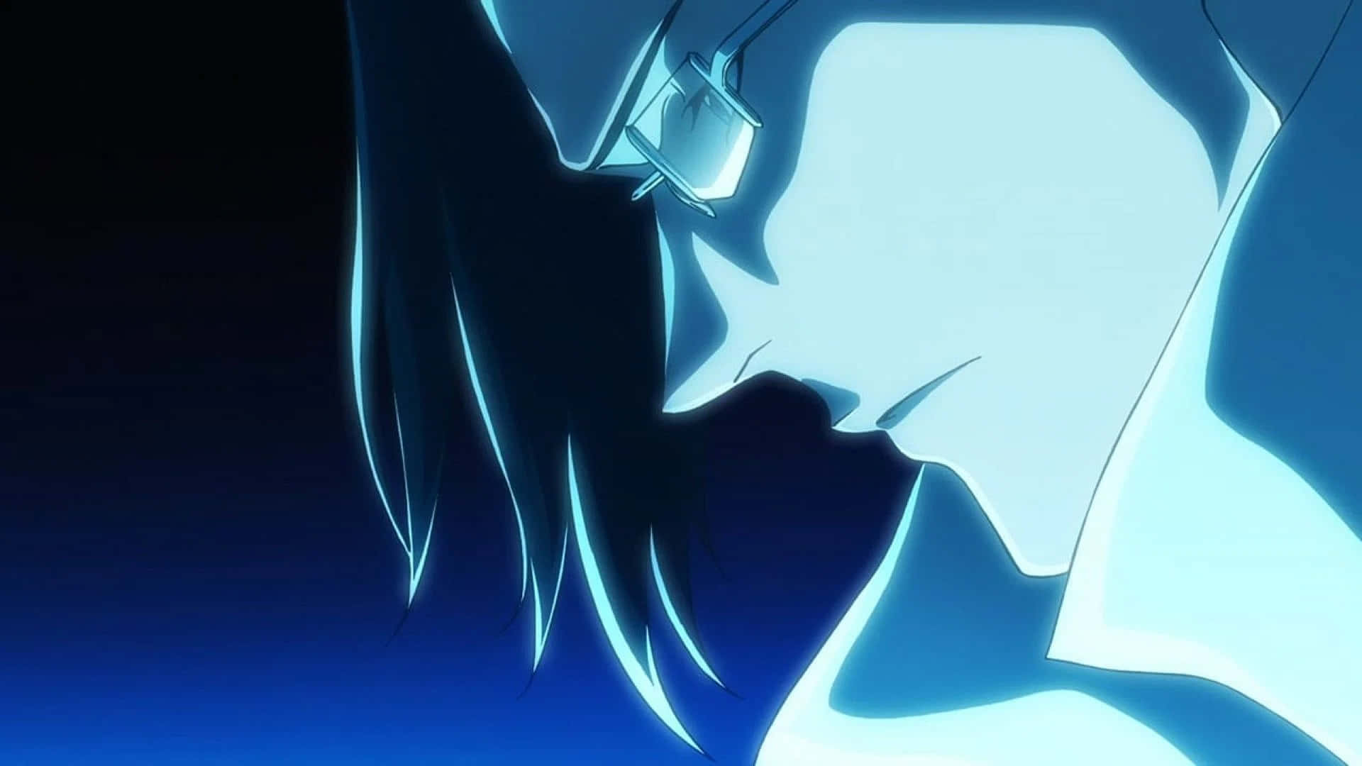 Uryu Ishida, glowing blue hair, futuristic headpiece, Full HD Desktop Wallpaper