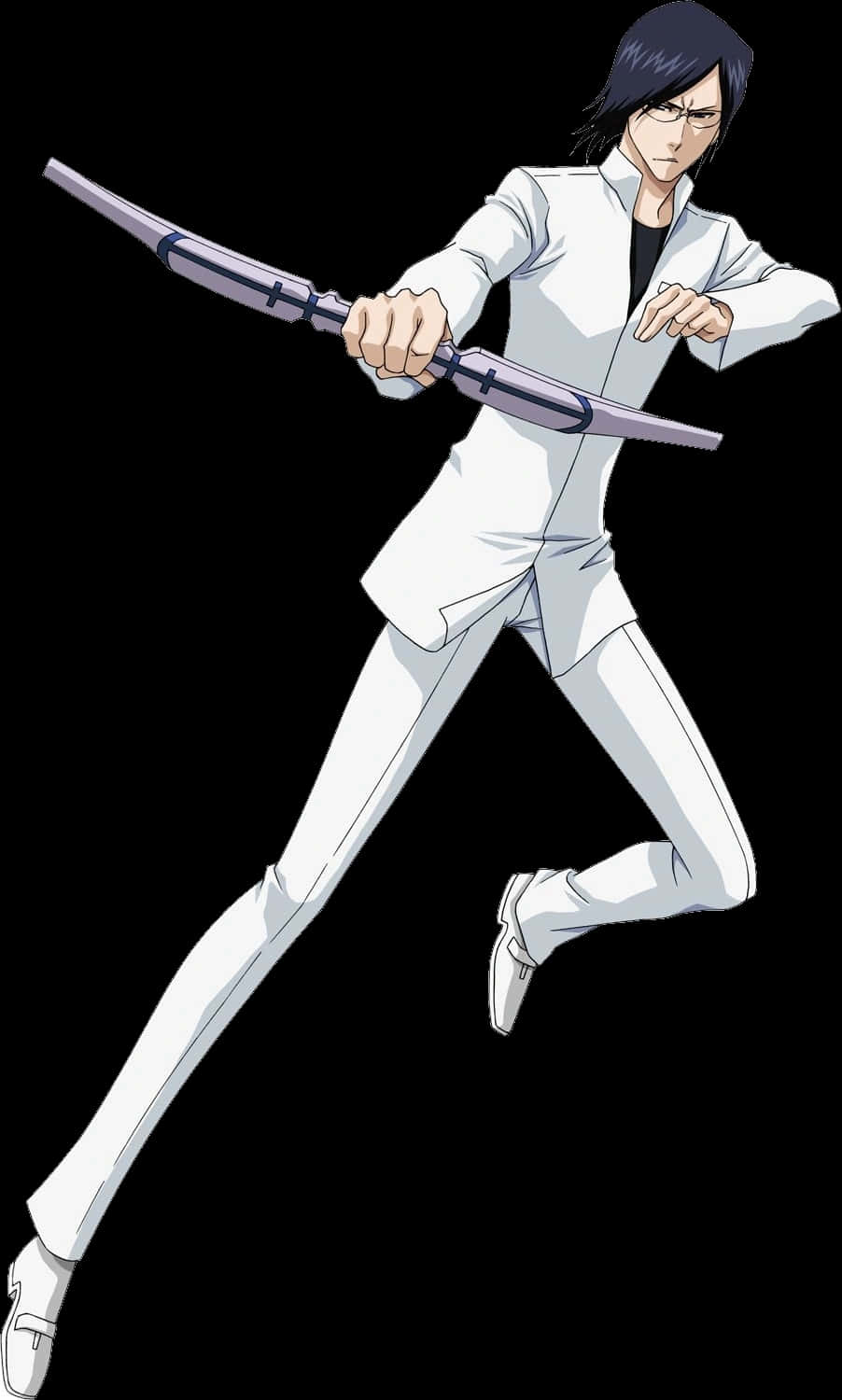Uryu Ishida, archer stance, white suit, HD Phone Wallpaper