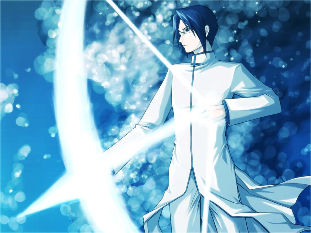 Uryu Ishida, archer power, blue-haired, SD Desktop Wallpaper