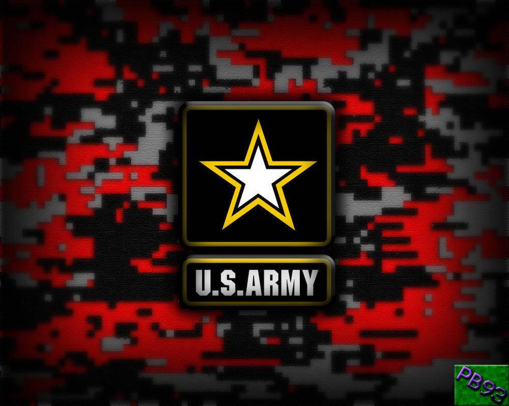 US Army, digital camouflage pattern, red black and gray, SD Desktop Wallpaper