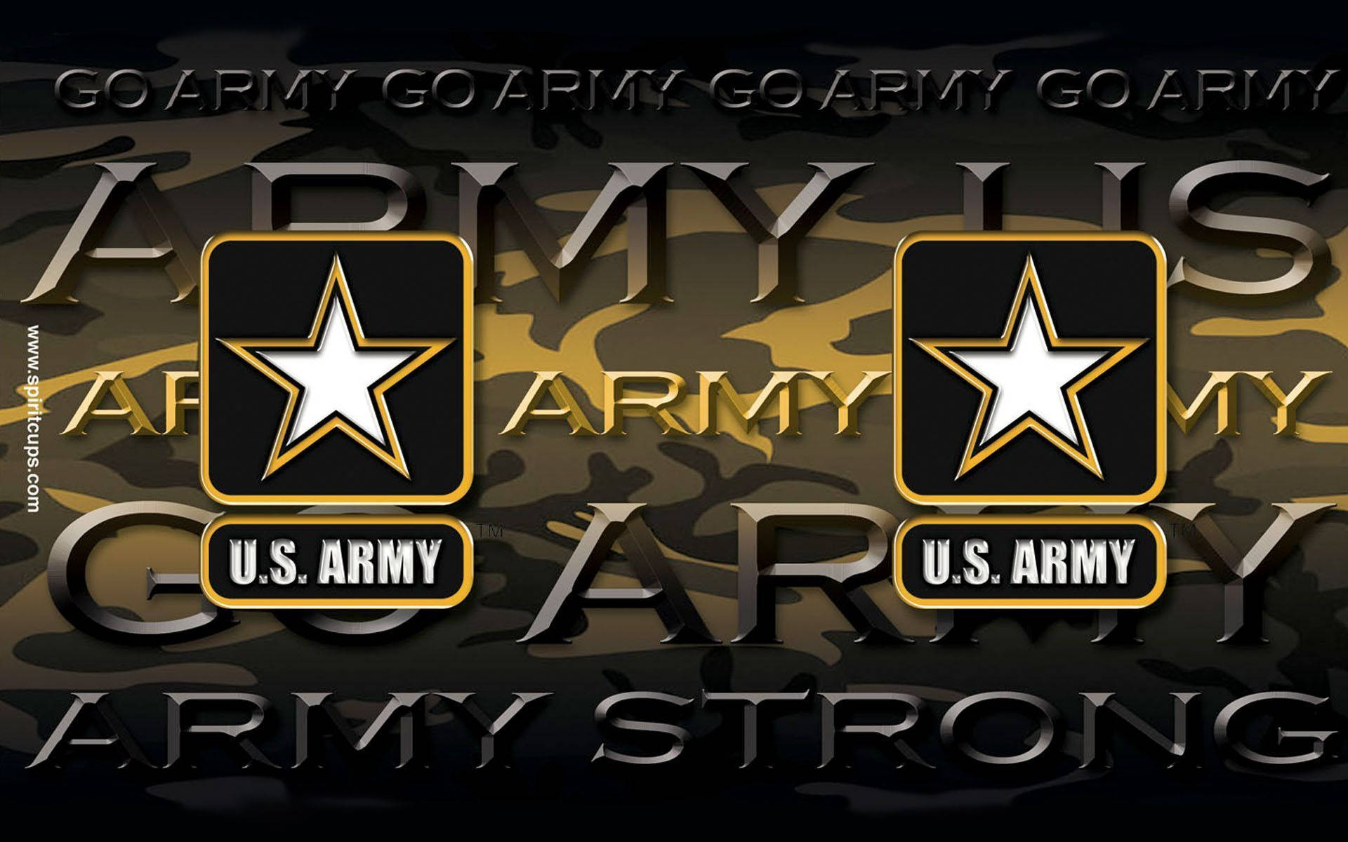US Army, gold, black, Full HD Desktop Wallpaper