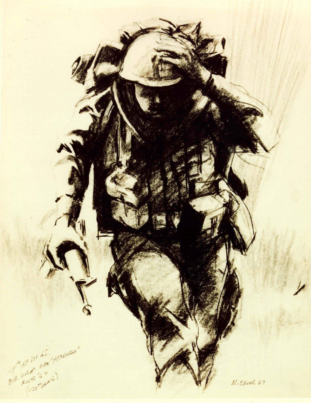 US Army, charcoal pencil illustration, soldier, HD Phone Wallpaper