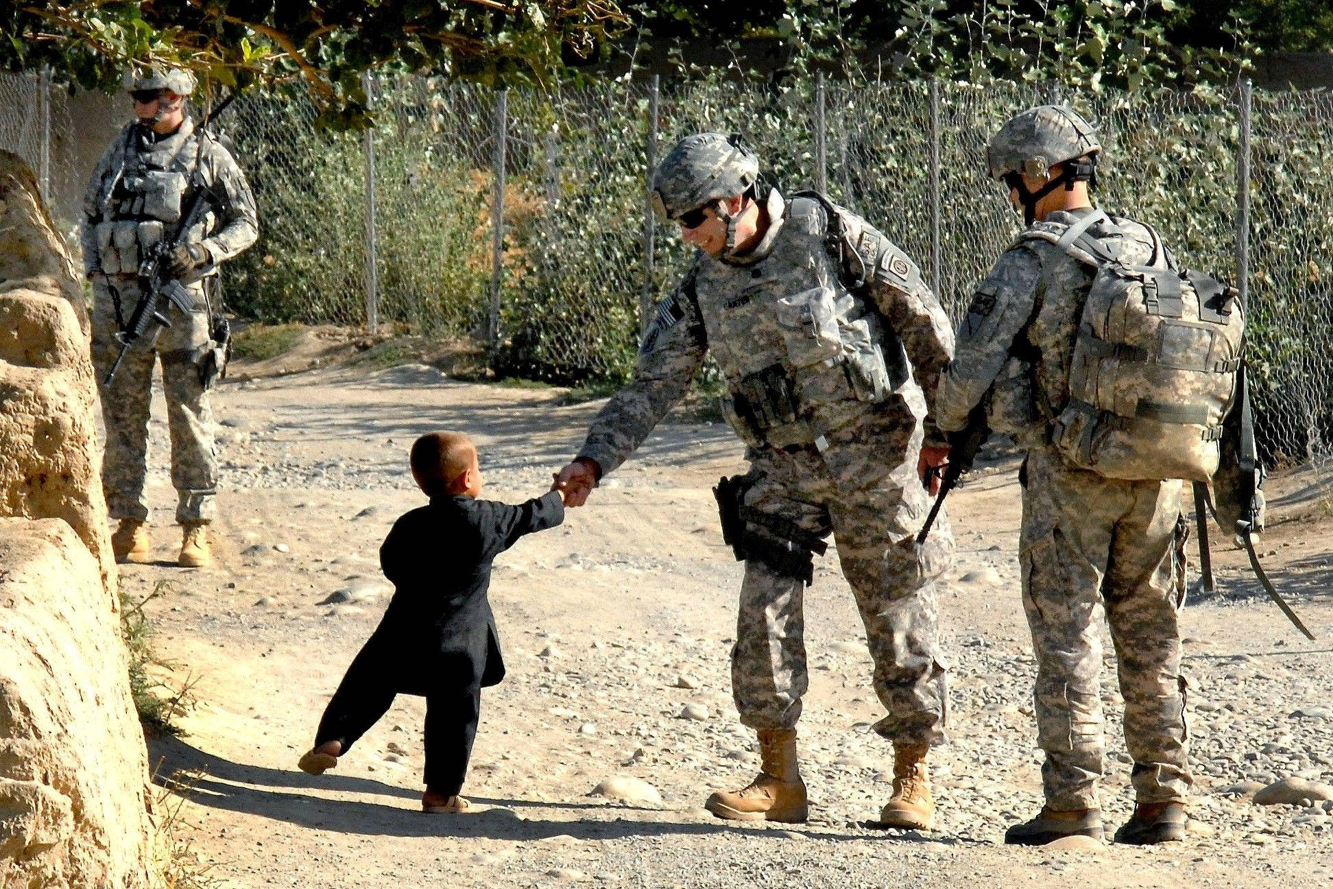 US Army, camouflage, child, Full HD Desktop Wallpaper