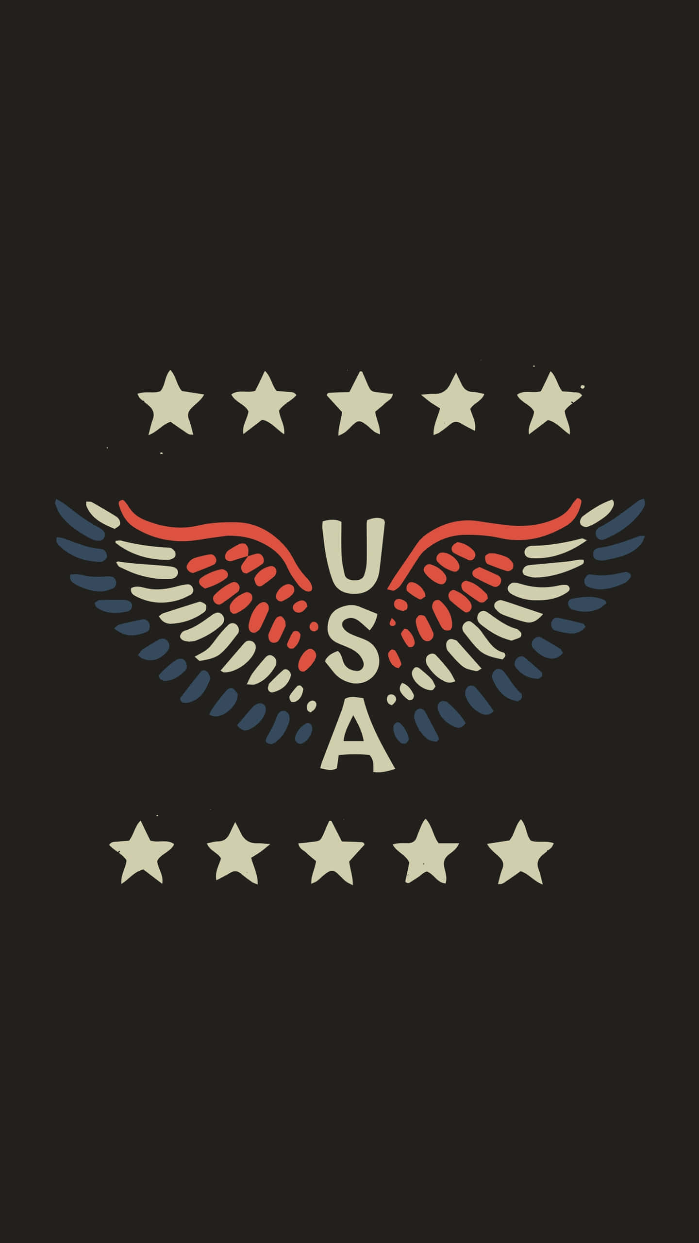 USA iPhone, red white and blue, stars, Full HD Phone Wallpaper