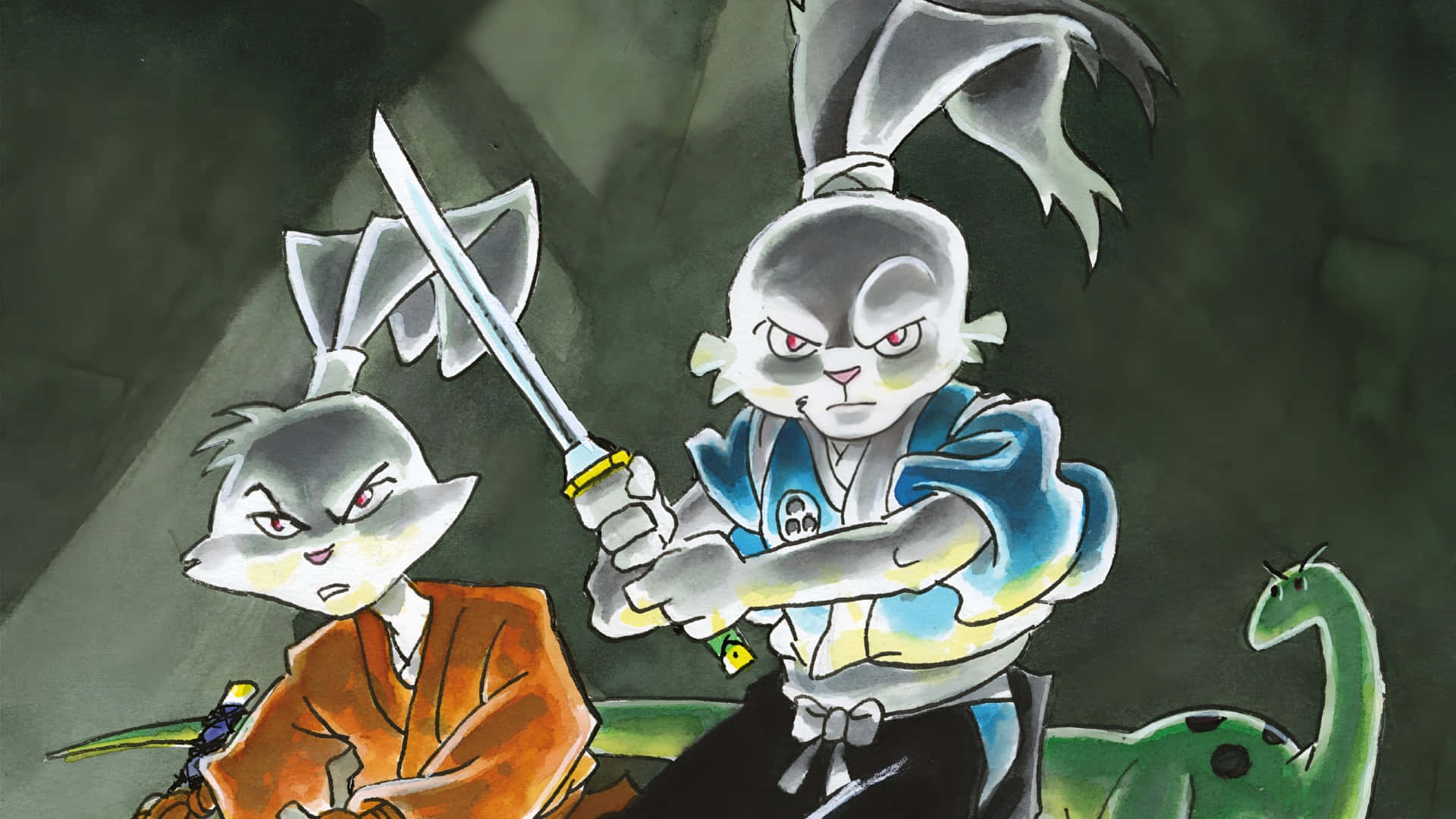 Usagi Yojimbo, anthropomorphic rabbits, traditional Japanese attire, Full HD Desktop Wallpaper