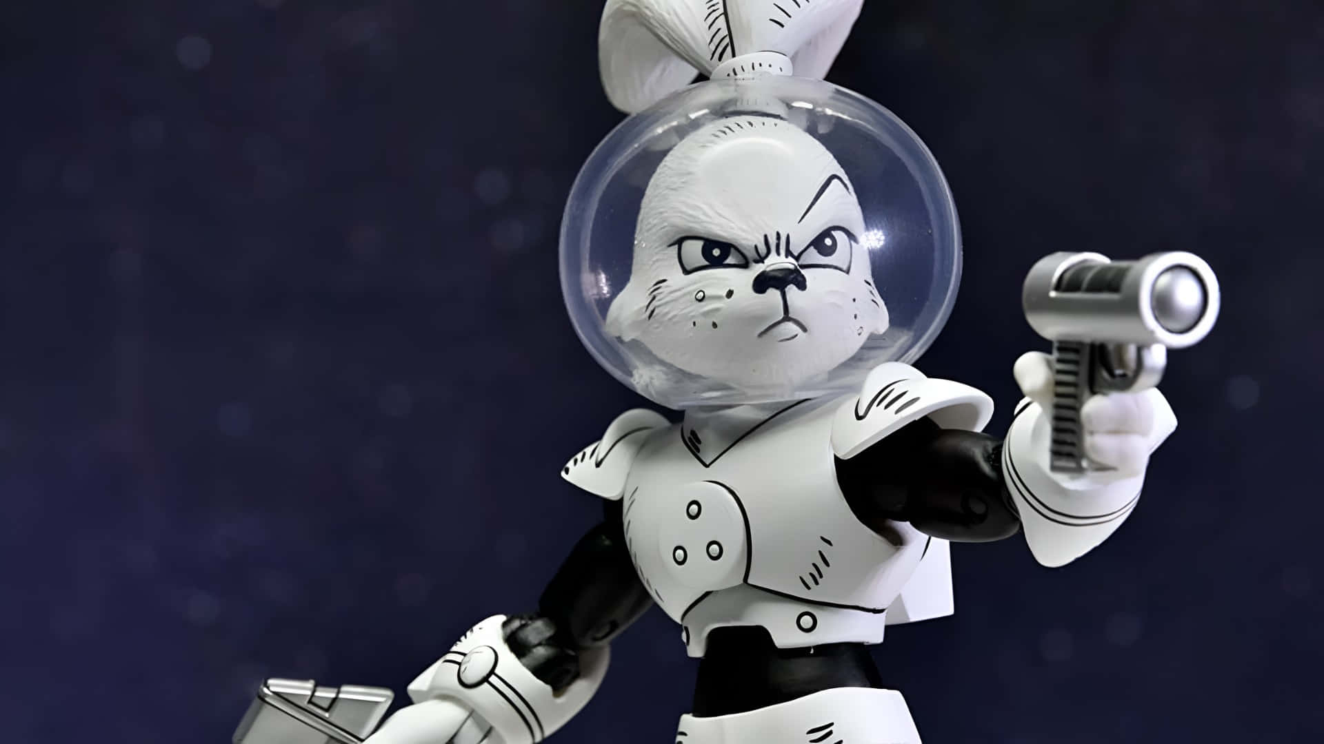 Usagi Yojimbo, white rabbit, clear helmet, Full HD Desktop Wallpaper