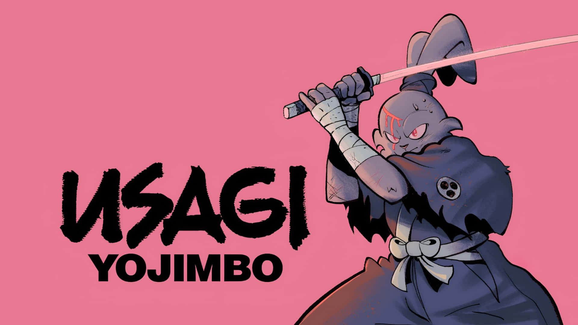 Usagi Yojimbo, samurai rabbit, dark blue armor, Full HD Desktop Wallpaper