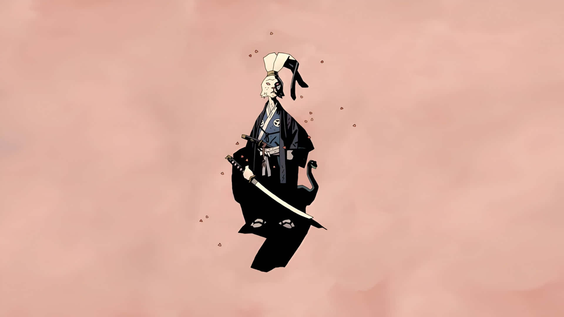 Usagi Yojimbo, samurai warrior, dark robes, Full HD Desktop Wallpaper